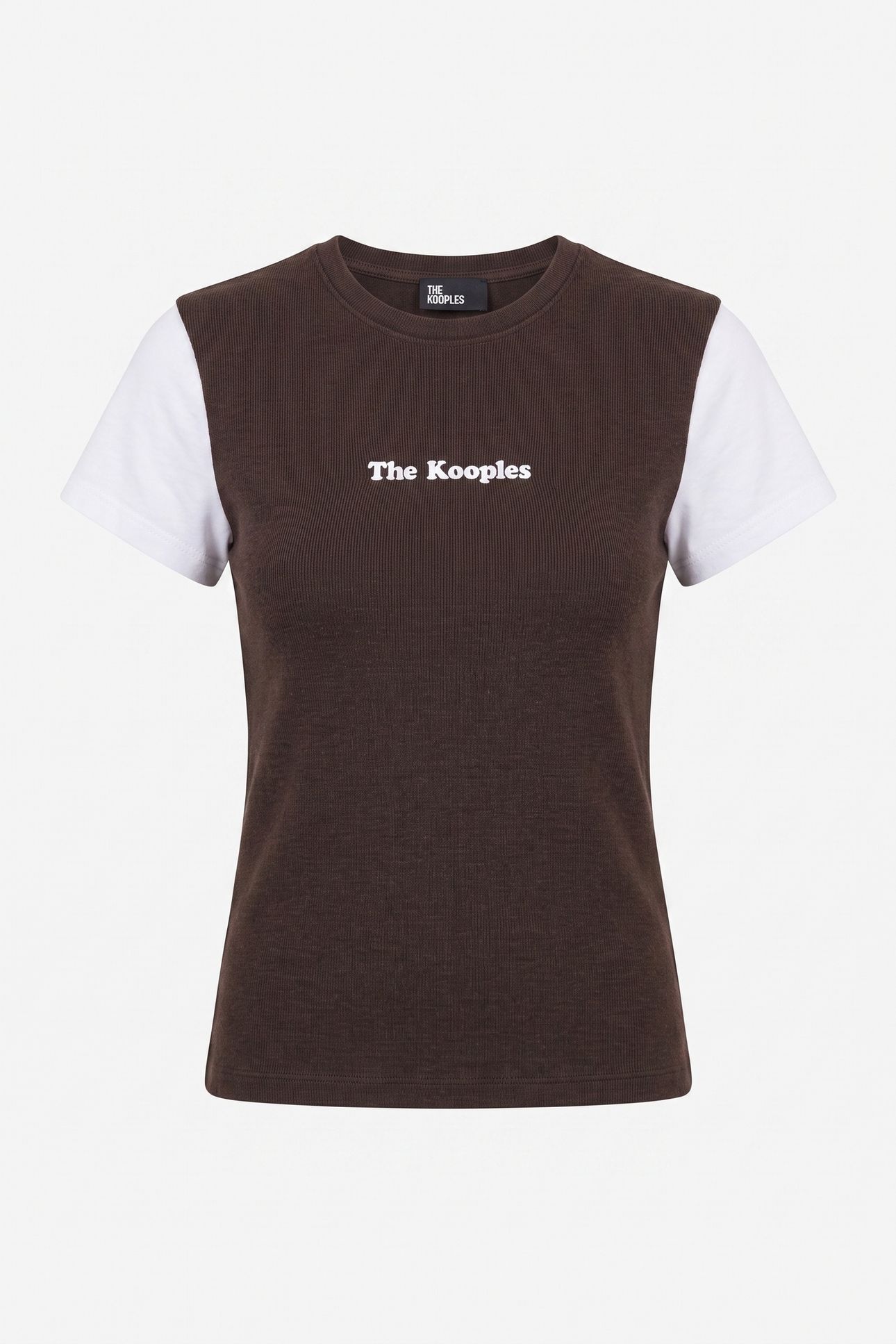 SHORT-SLEEVED T-SHIRT W FRONT PRINT BROWN / BLACK 4