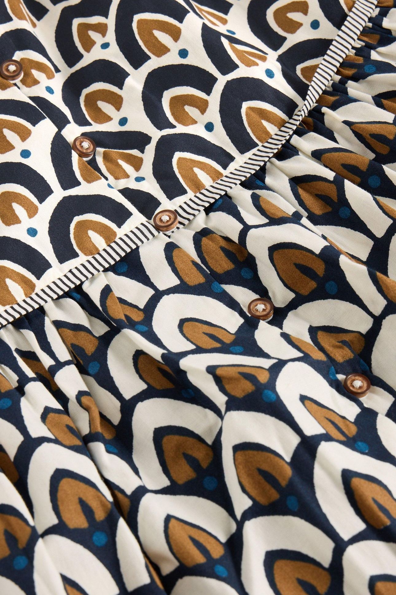 ARIEL MIX PRINT MIDI SKIRT NAVY PRINT 6