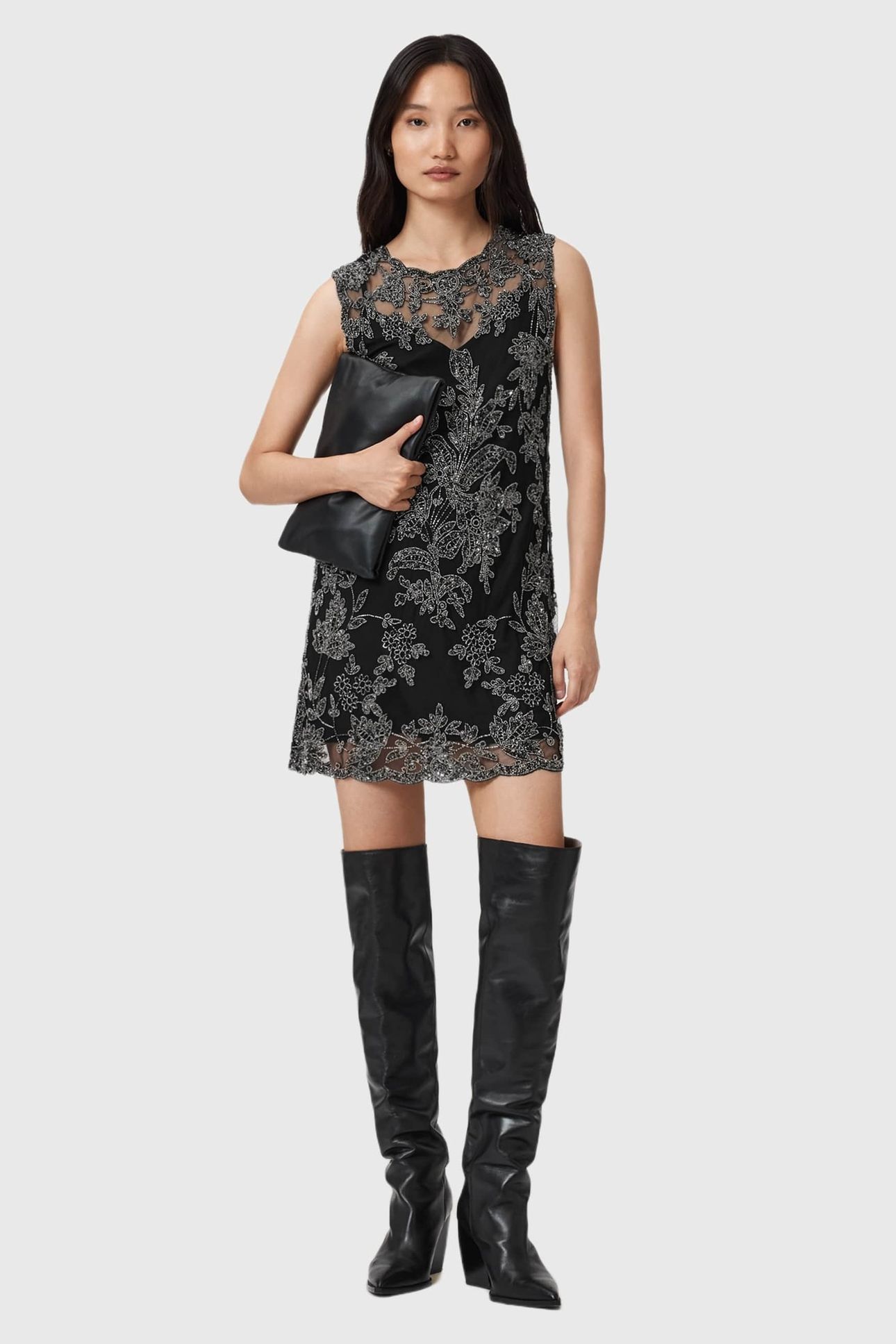 INAYA EMB DRESS BLACK 3