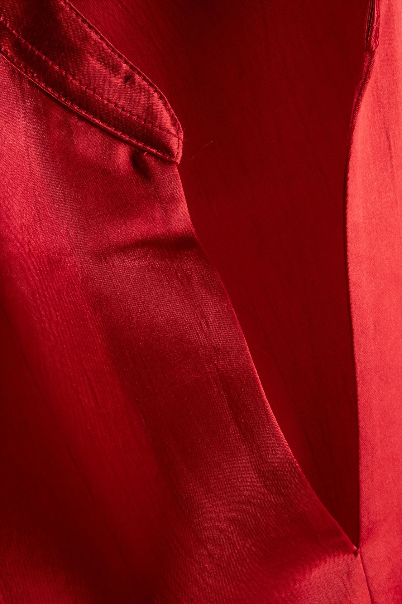 HOLK SATIN SILK TOP RED 4