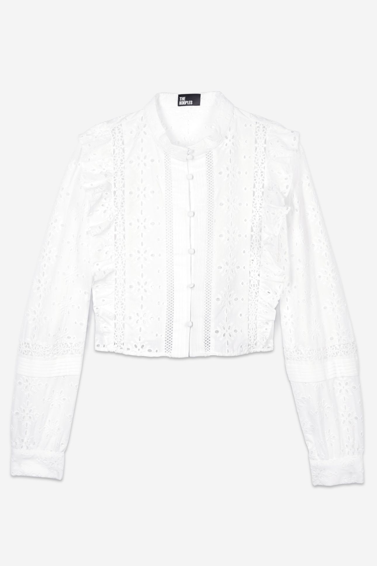 EMBROIDERED LONG-SLEEVED SHIRT WHITE 5