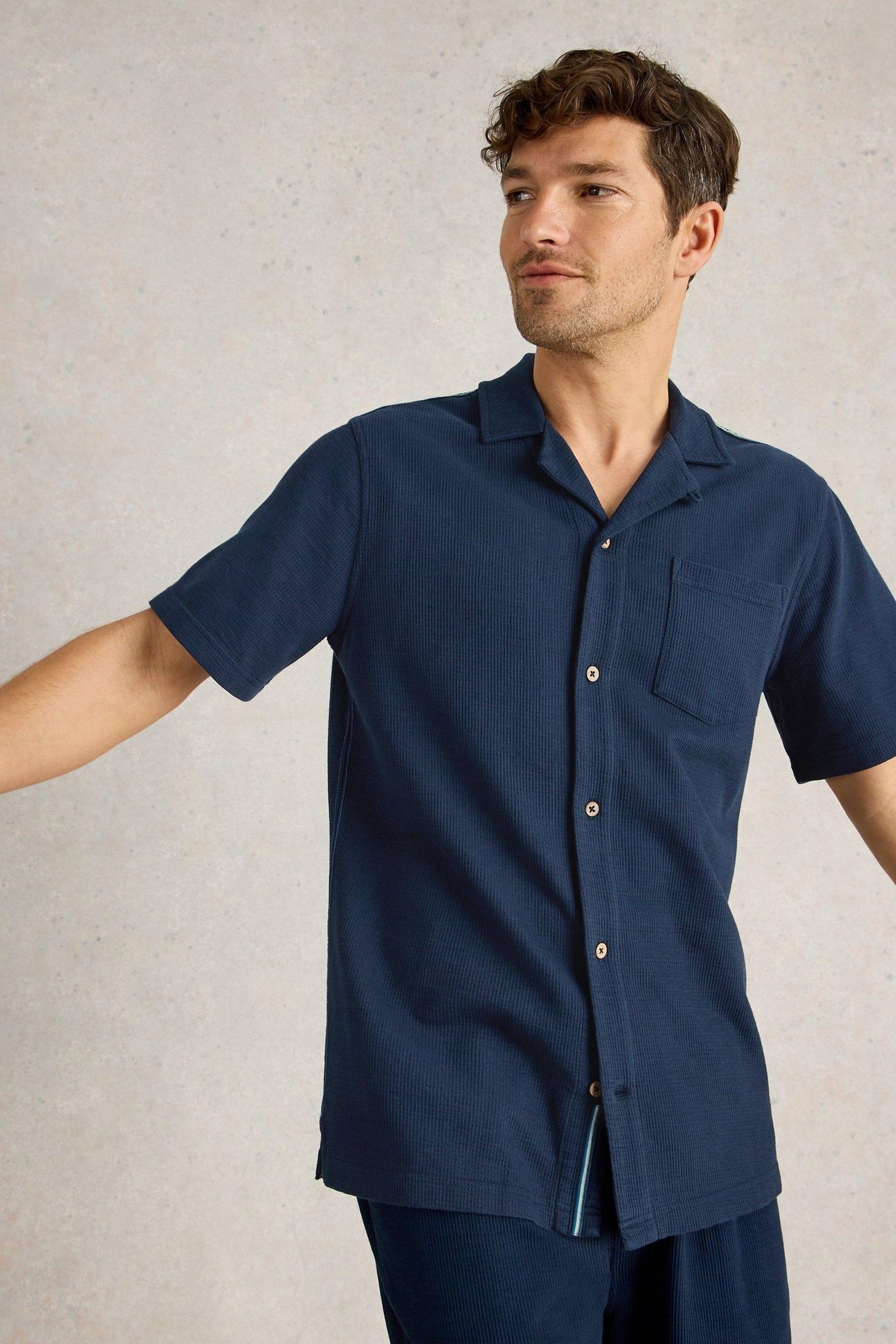RIB SS JERSEY SHIRT DARK NAVY 1