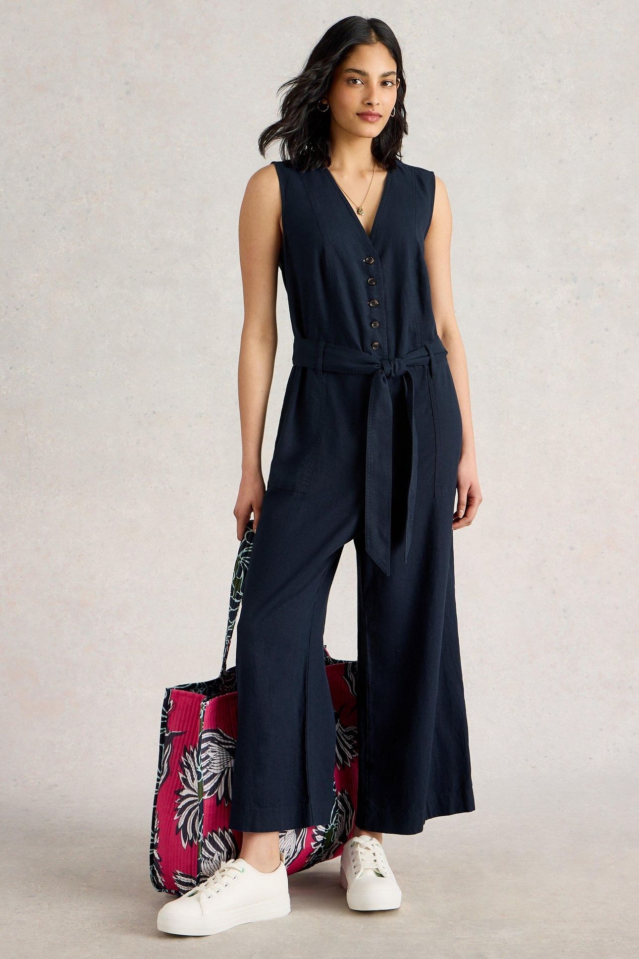 BETTY WIDE LEG JUMPSUIT DARK NAVY 1