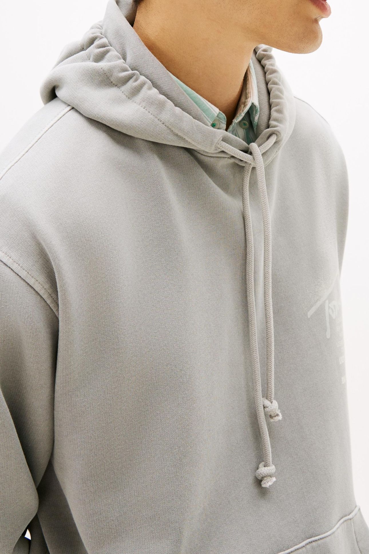 RELAXED NEON WASHED HOODIE GRAVEL GREY 5