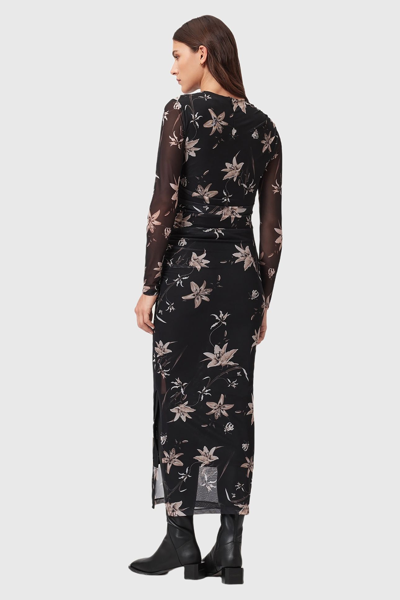 CAIA MESH DRESS PETRA SEPIA BROWN 3
