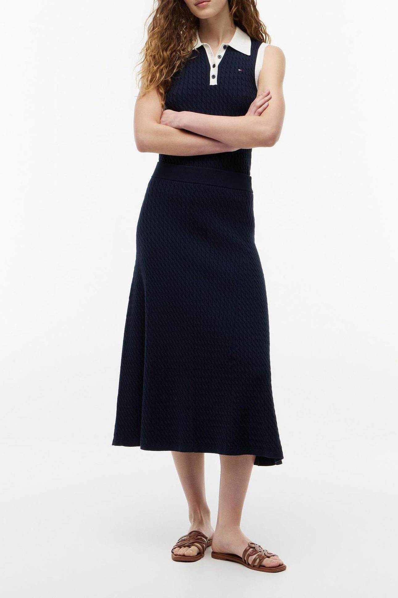 COTTON CABLE FINE DARK NIGHT NAVY 1