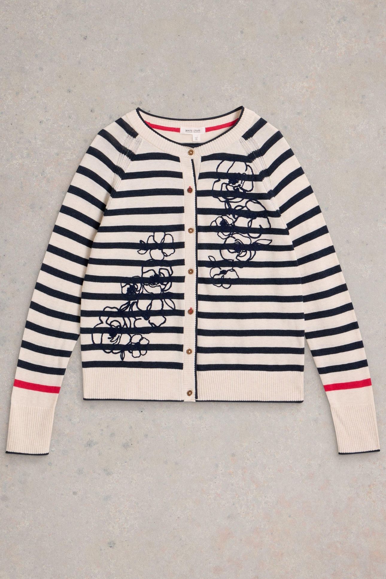LULU EMBROIDERED CARDI WHITE MULTI 5