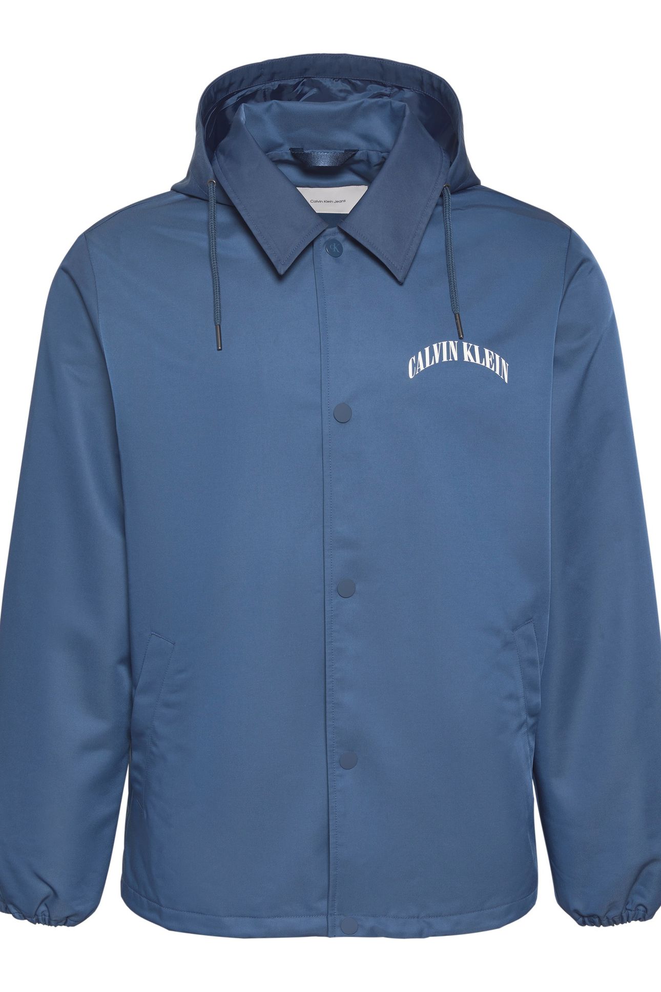 LONG SLEEVE GRAPHIC PRINT COACH JACKET DARK DENIM 4