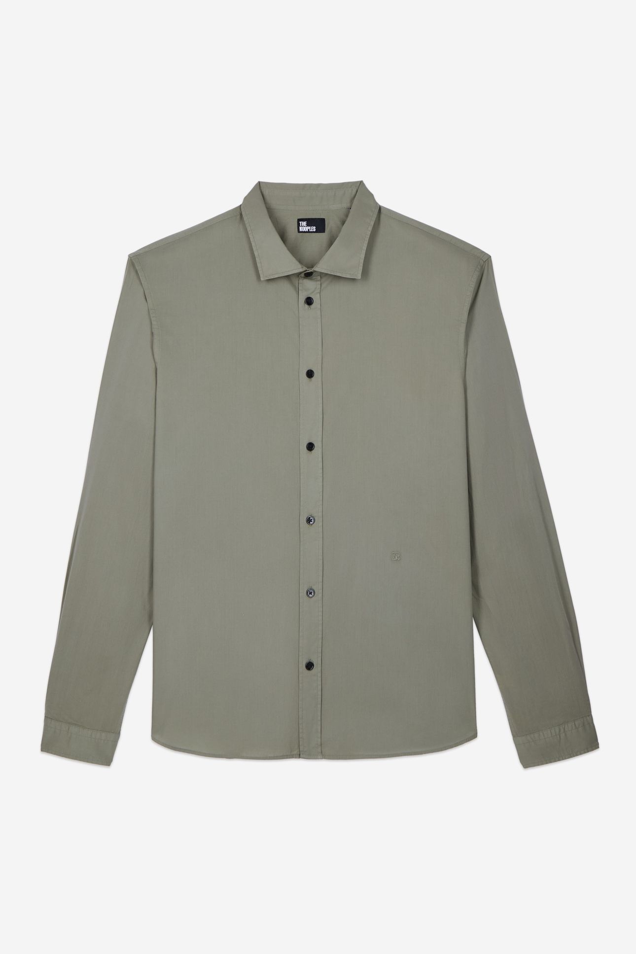 LONG-SLEEVED SHIRT WITH CLASSIC COLLAR WOOD KAKI 5