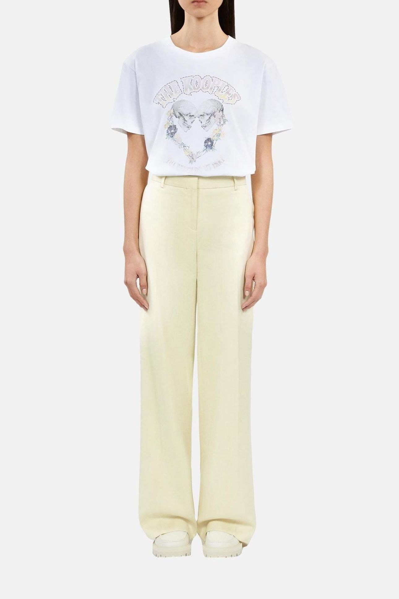 FLARE SUIT PANTS BRIGHT YELLOW 3