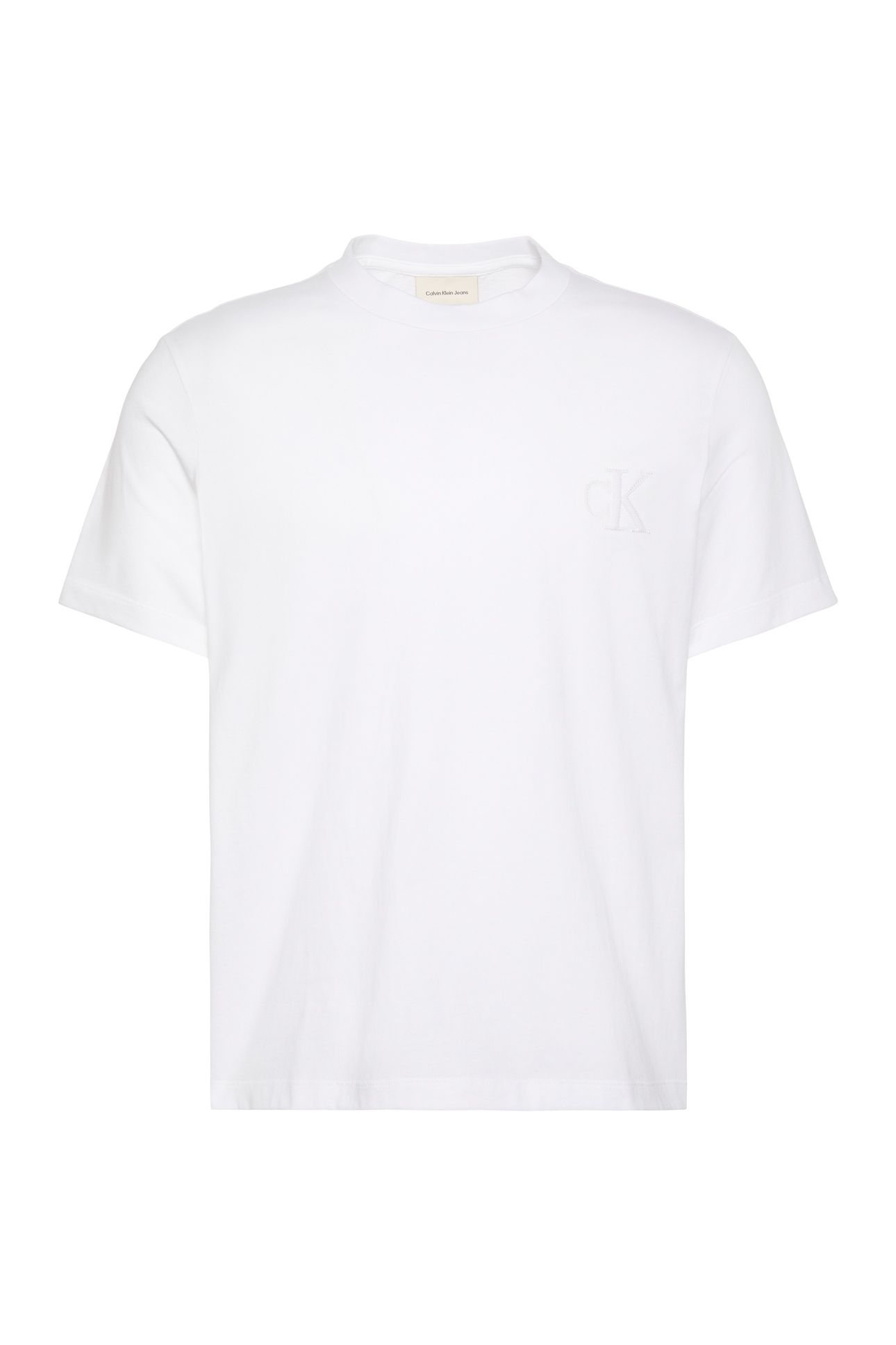 SS 30S JERSEY EASY MONOGRAM TEE BRIGHT WHITE 4