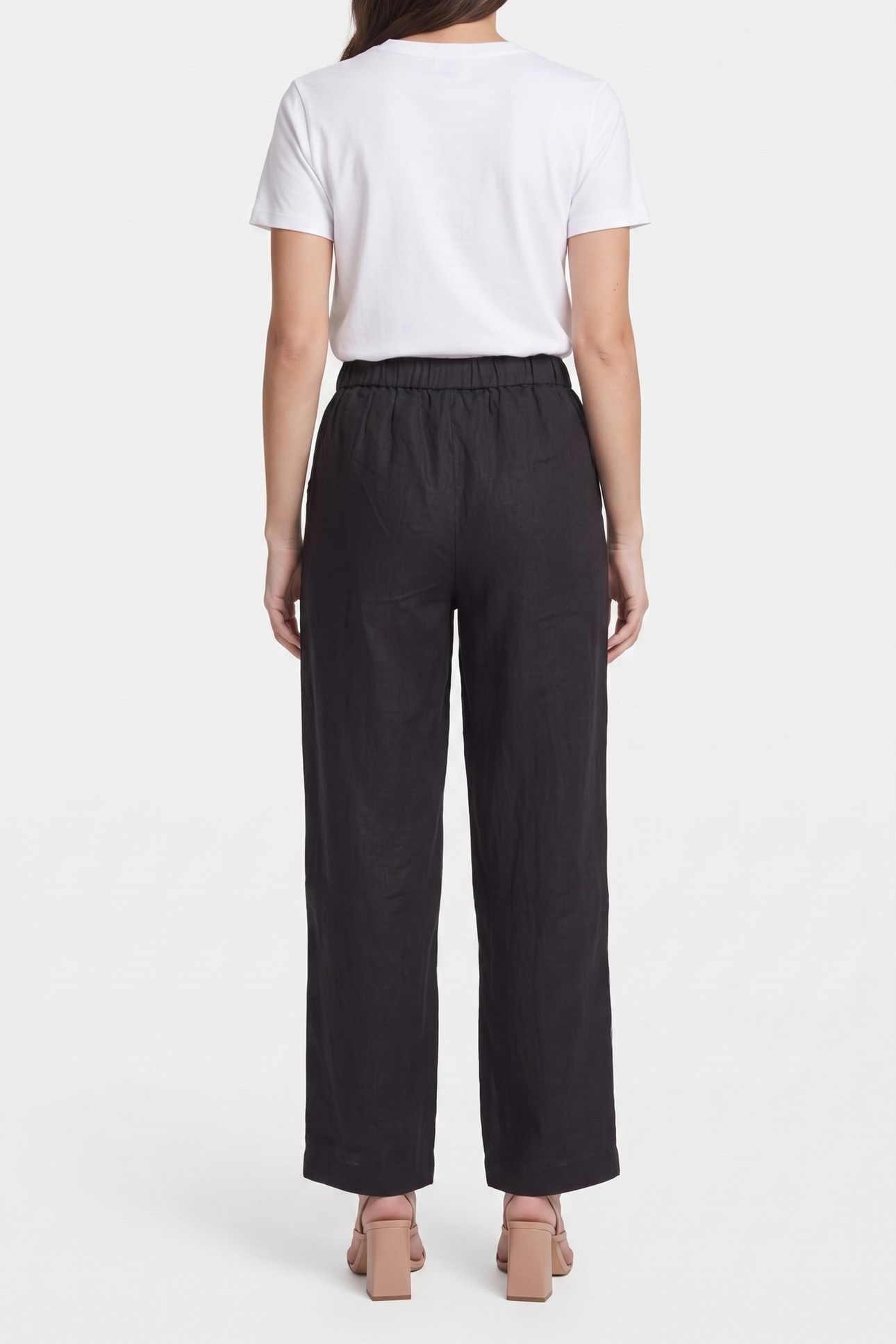LUDVIG LINEN TROUSERS BLACK 2