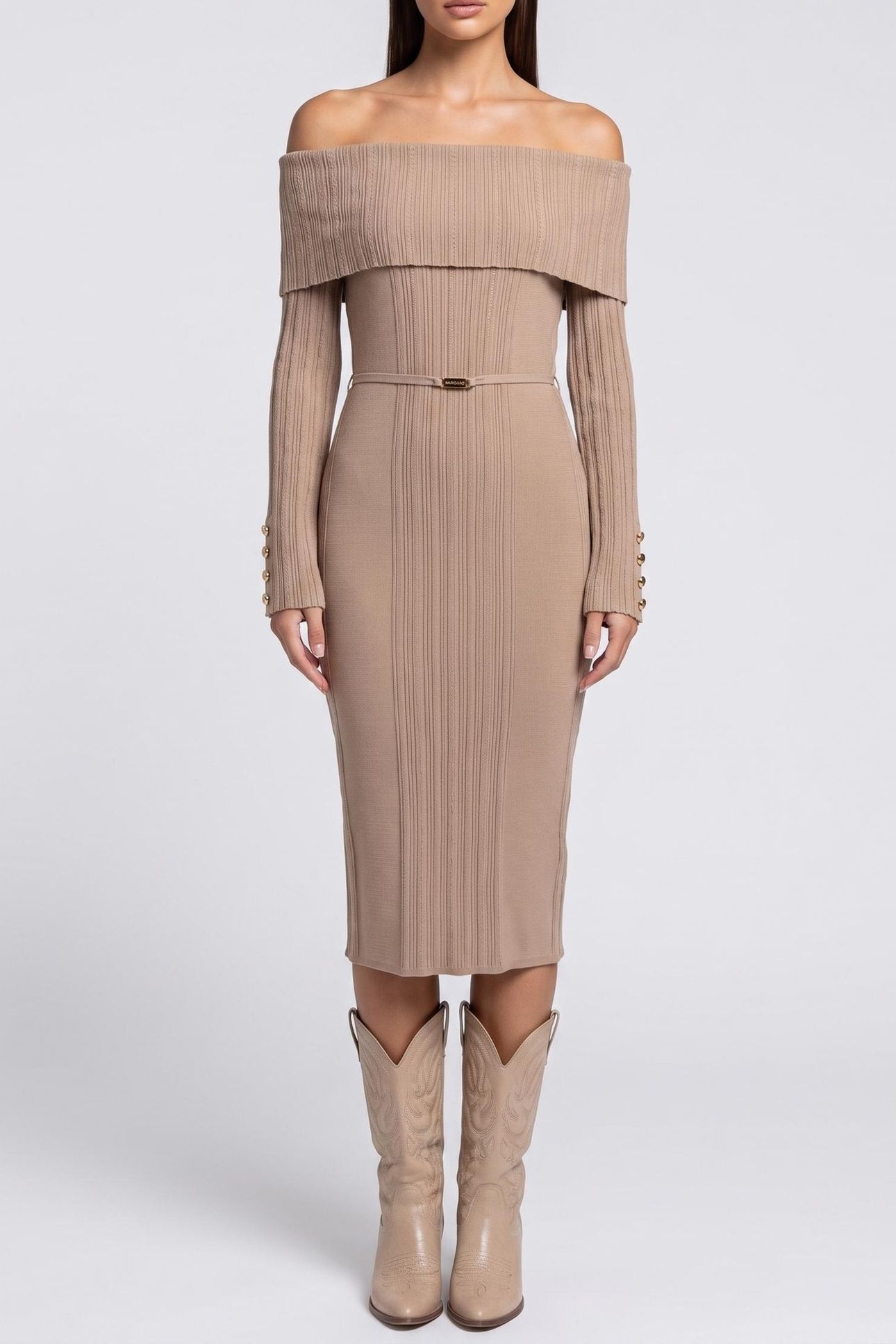 GIADA LS OFF SHOULDE NATURAL ALMOND 1