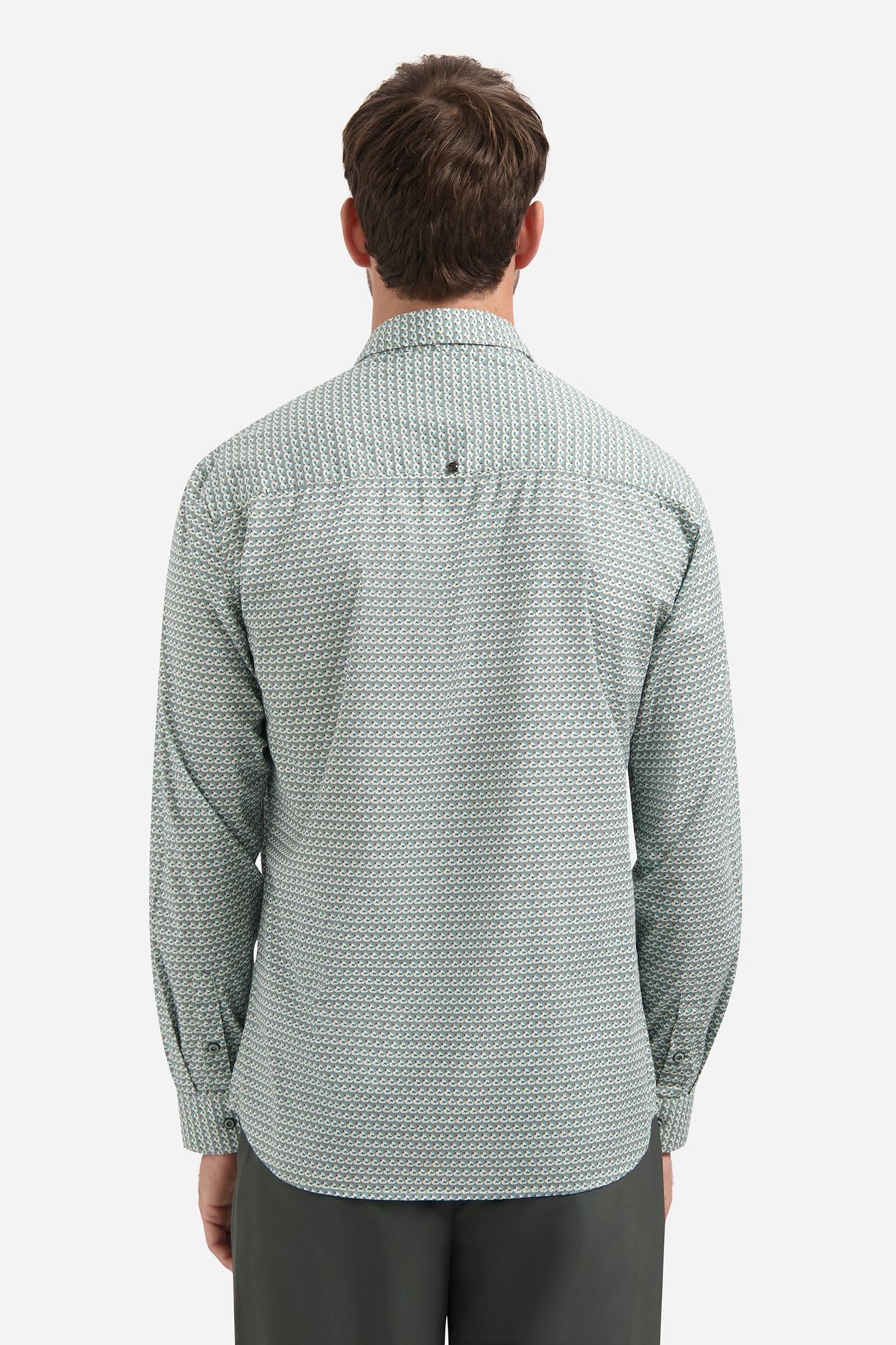 SHIRT STRETCH ALLOVER PRINTED SEABLUE 2