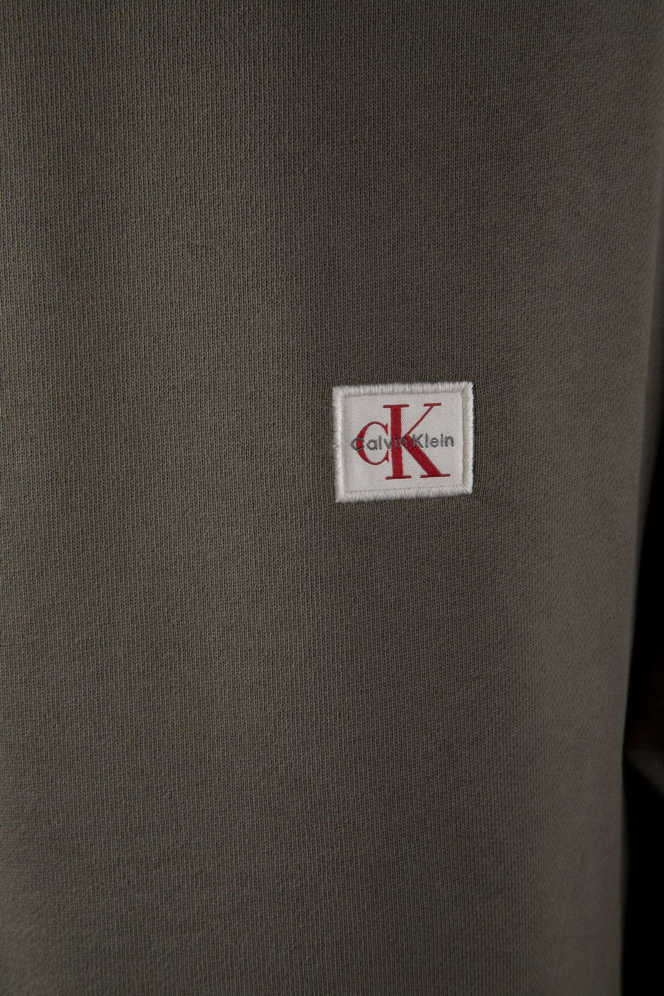 CLASSIC LONG SLEEVE 350GSM TERRY WOVEN LABEL DUSTY OLIVE 4