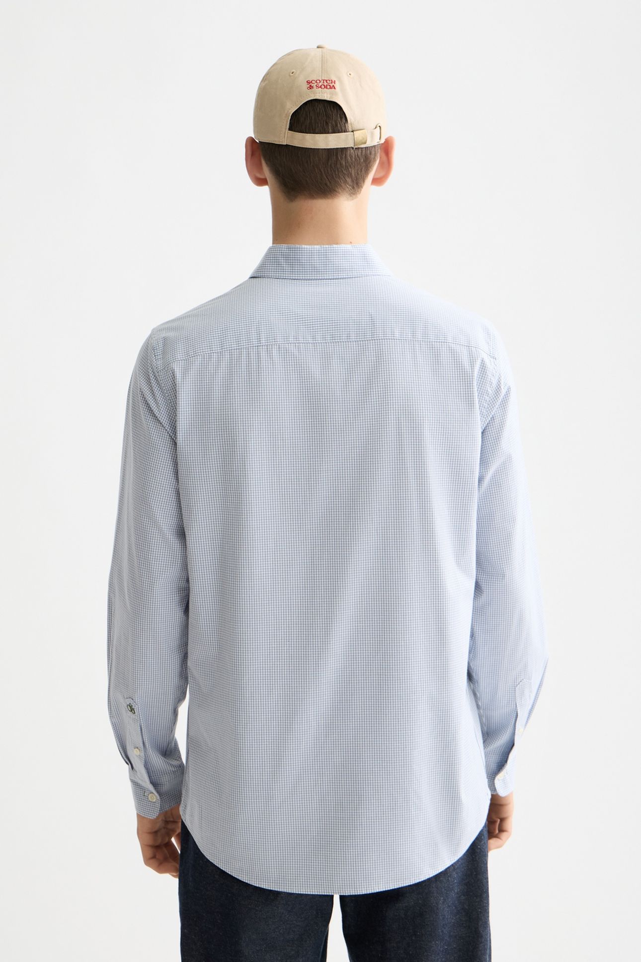MICRO-CHECK POPLIN SHIRT FADED DENIM MICRO CHECK 3