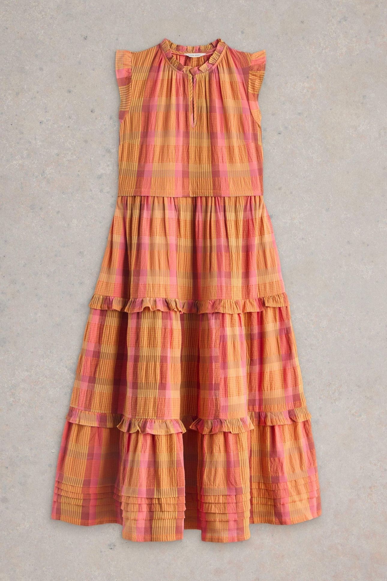 ROSIE CHECK MAXI DRESS PINK MULTI 3