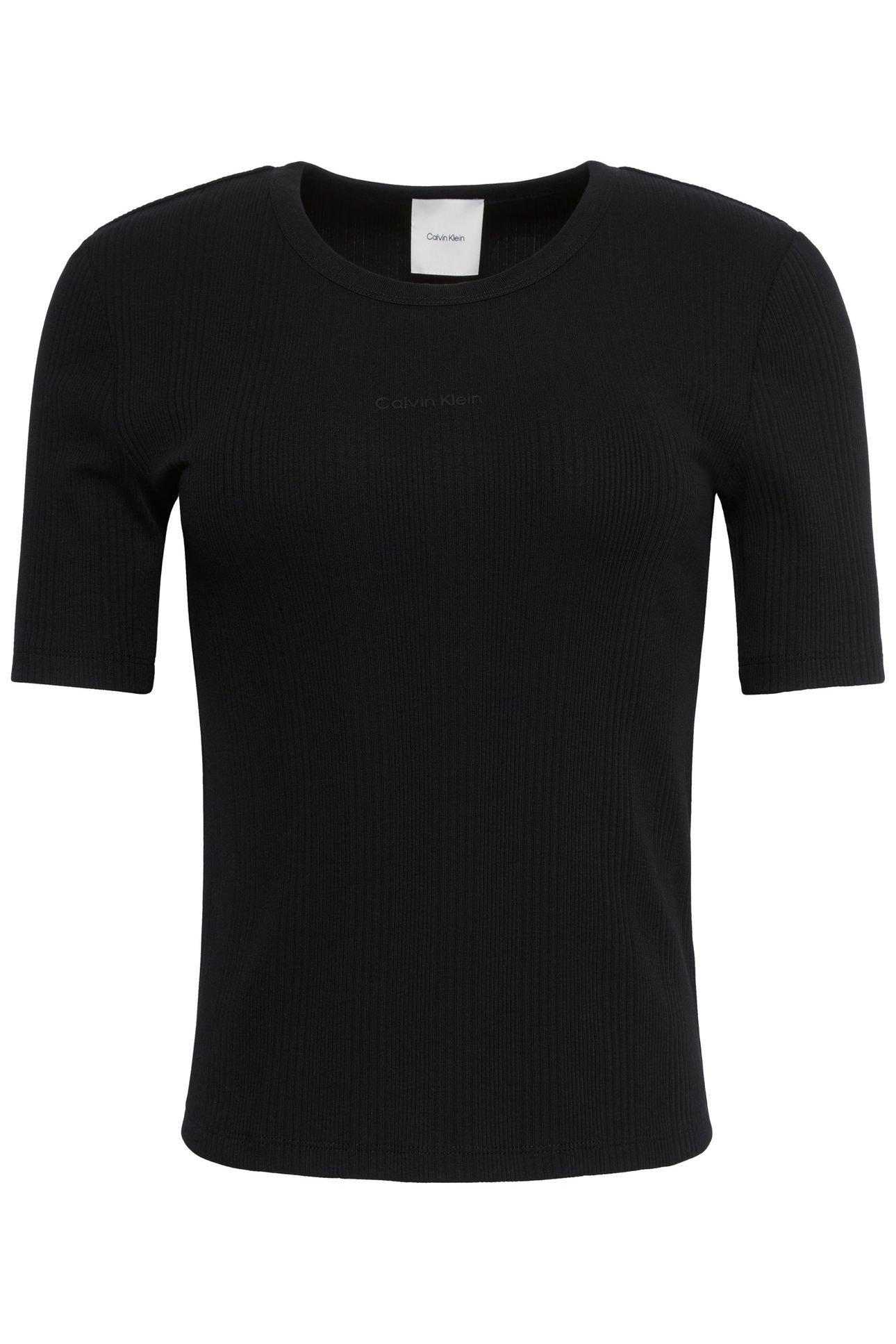 SLEEVELESS VARIEGATED RIB TOP BLACK 3