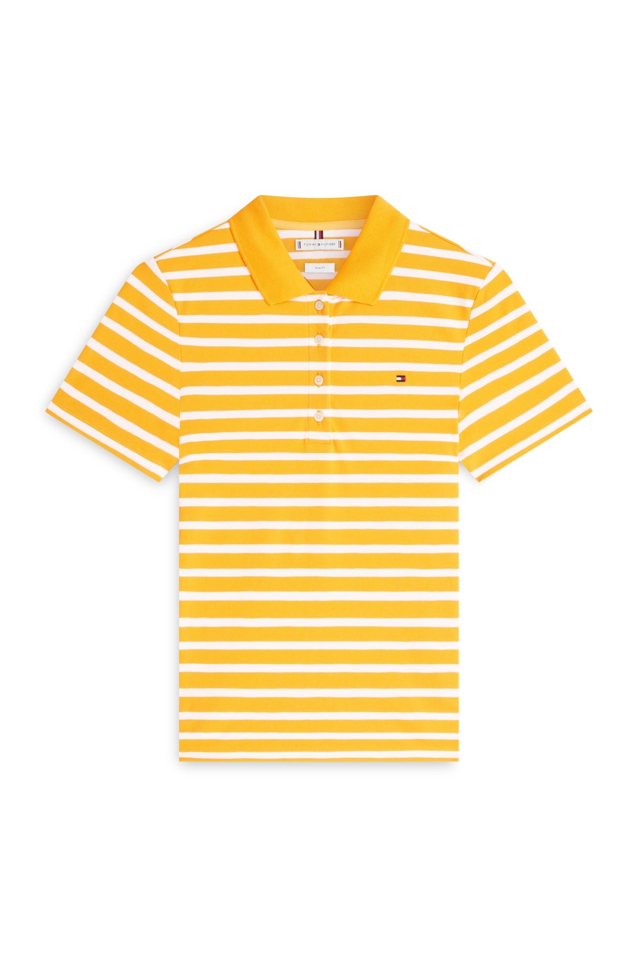1985 SLIM PIQUE POLO BRETON STRIPE ORANGE FLASH/ECRU 4