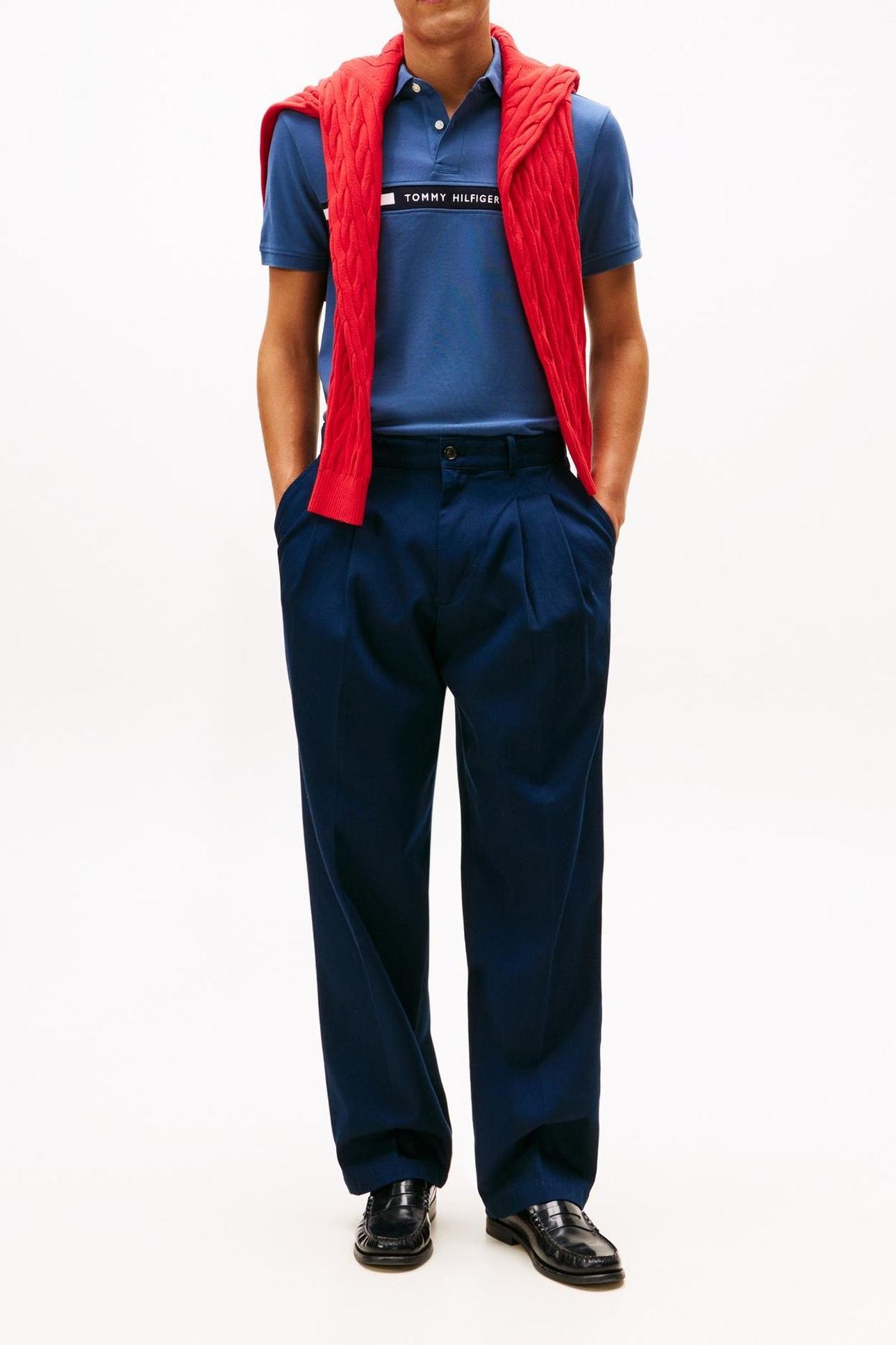 HILFIGER CHEST INSERT POLO AEGEAN SEA 2