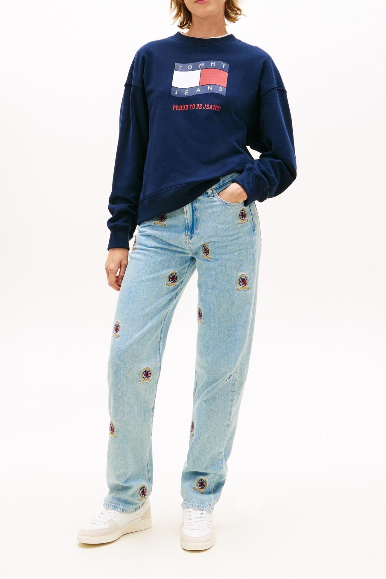 BOXY WAVY FLAG CREW DARK NIGHT NAVY 2