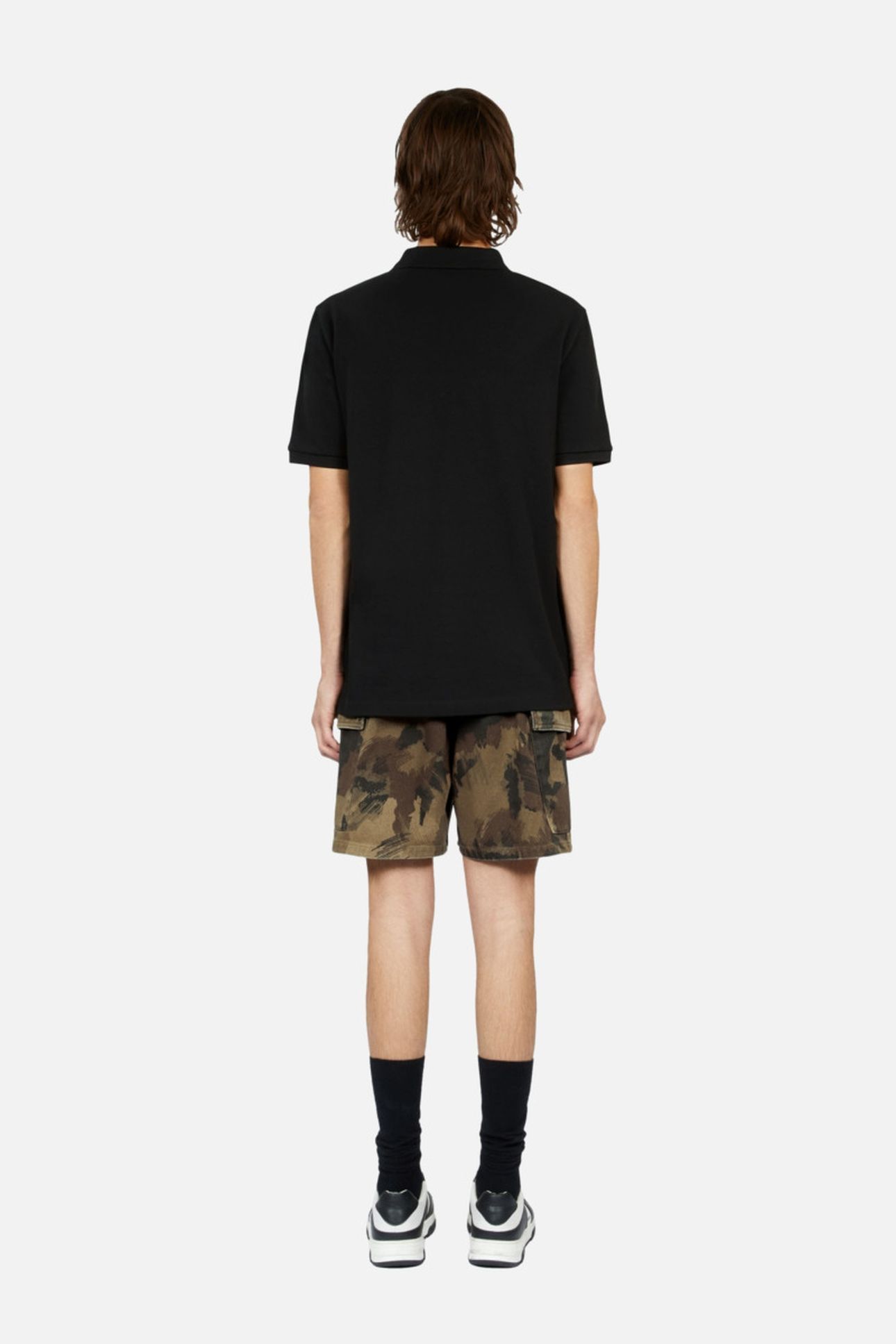 POLO WITH CAMO HEART PRINT BLACK 3