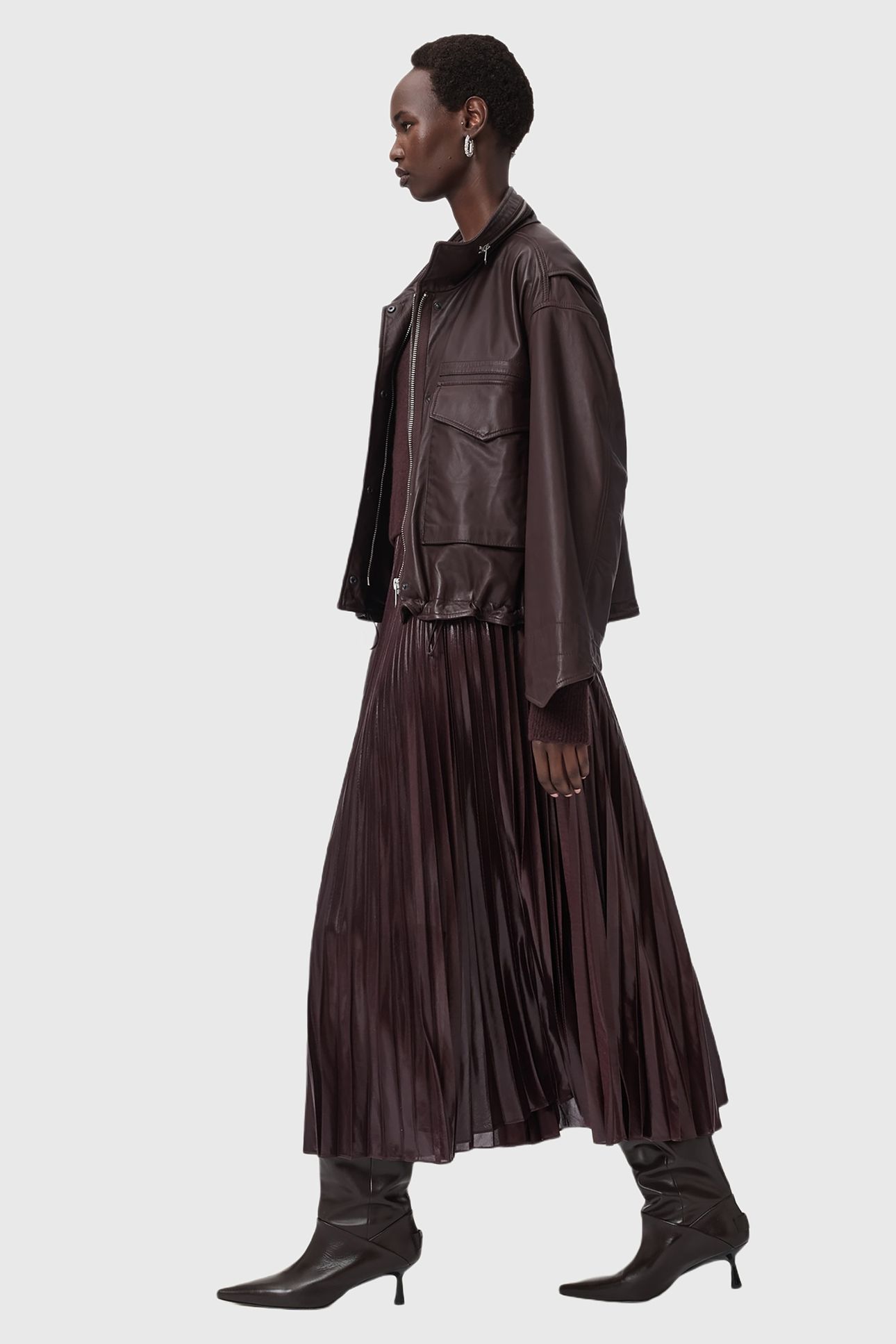 SPARK CREW DRESS OXBLOOD RED 8