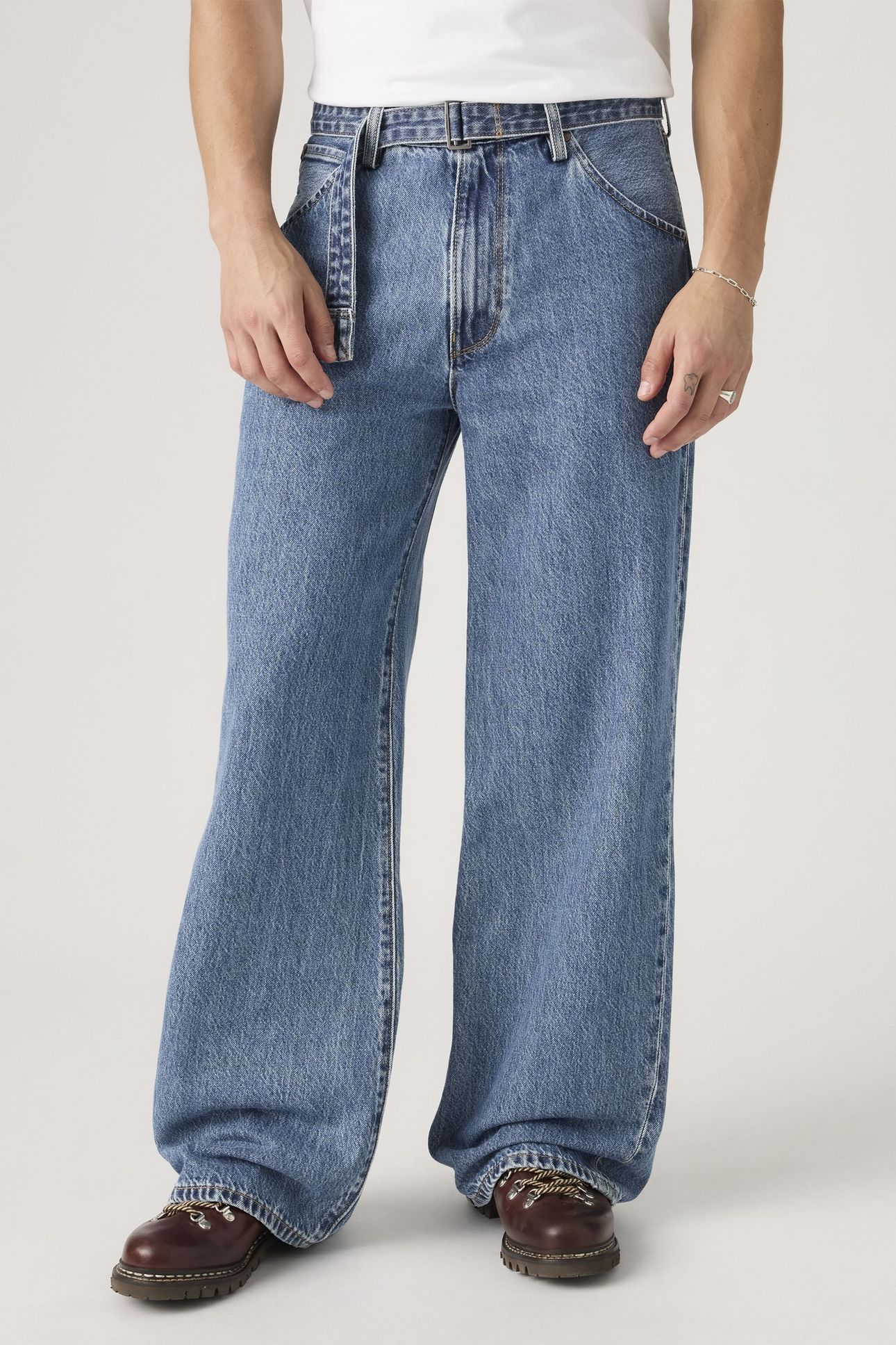 TWISTED BAGGY WIDE JEANS 5