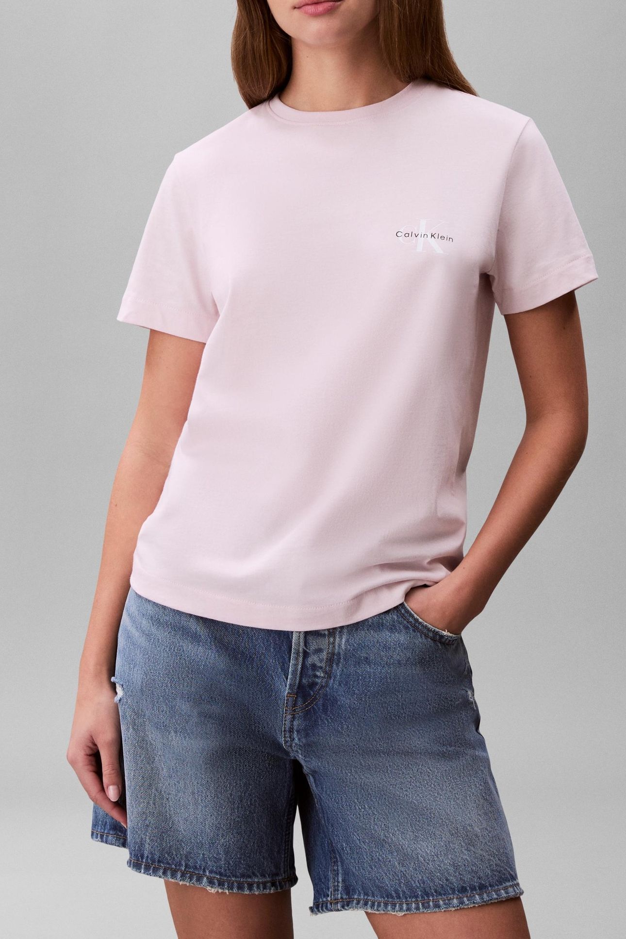 2-PACK SHORT SLEEVE ROUND NECK LOGO T-SHIRTS CRADLE PINK/BLA 2
