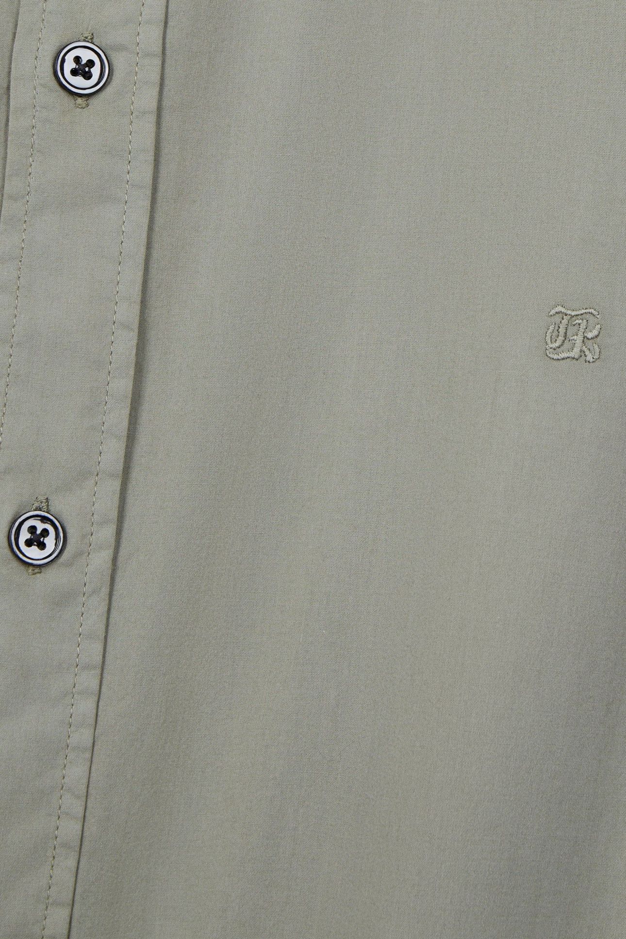 LONG-SLEEVED SHIRT WITH CLASSIC COLLAR WOOD KAKI 6
