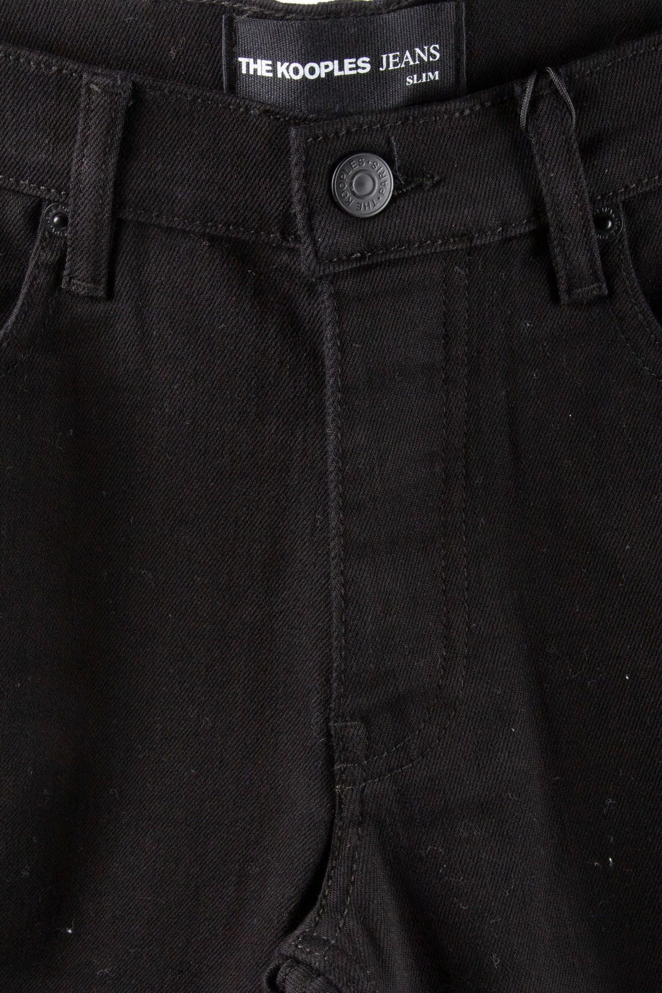 SLIM BLACK DENIM JEANS BLACK BRUT 4
