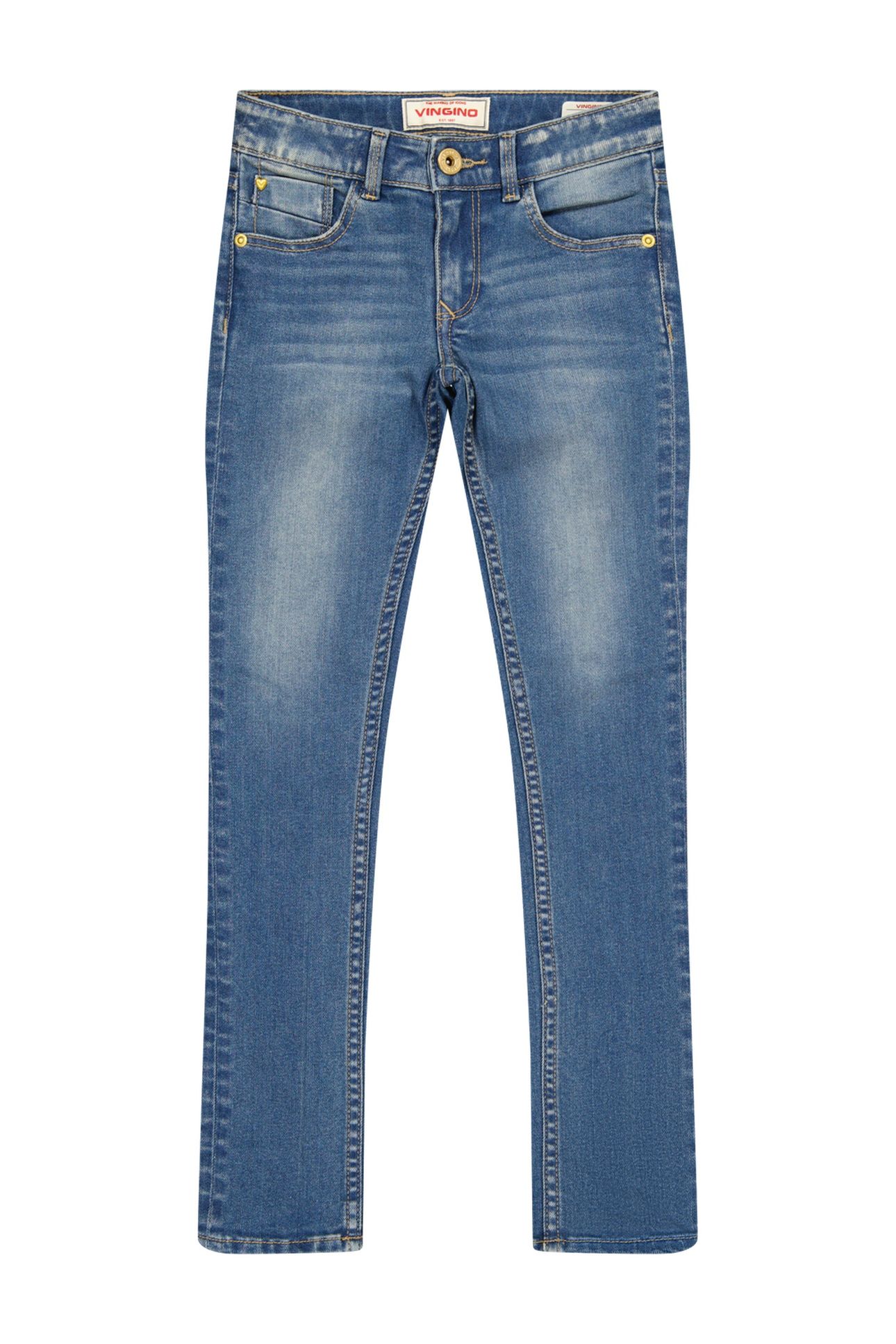 GIRLS ALICE JEANS MID BLUE WASH 1