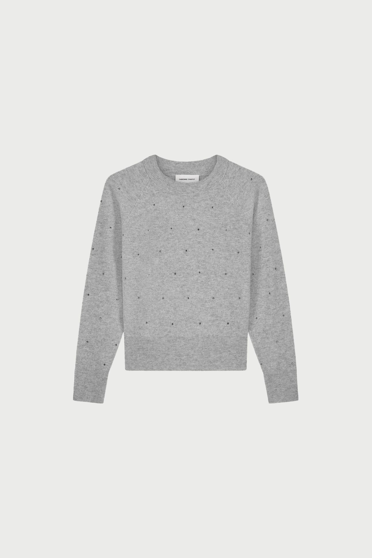 LIDI RHINESTONE PULLOVER GREY MELANGE 4