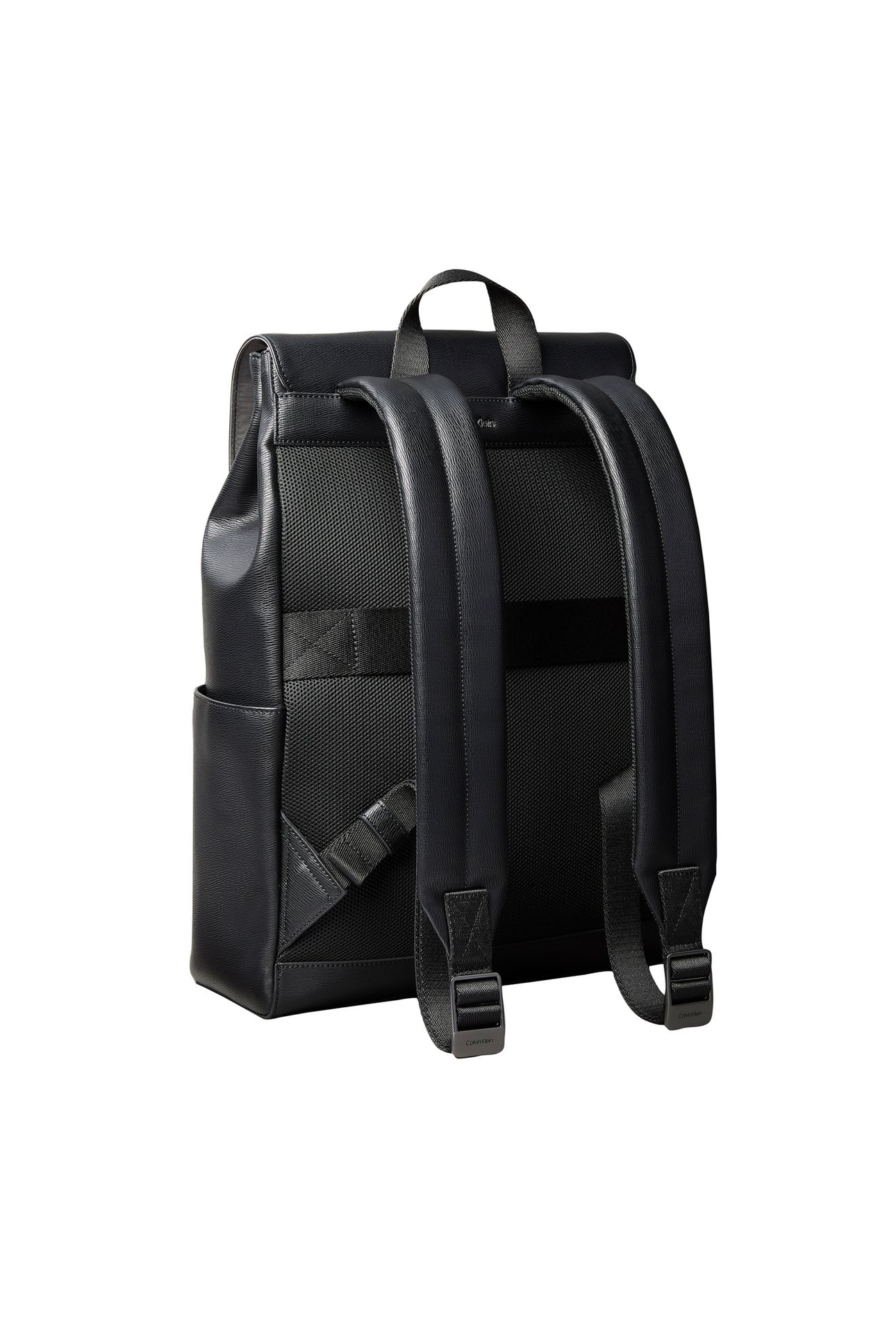 EMBLEM HARDWARE FLAP BACKPACK BLACK 2