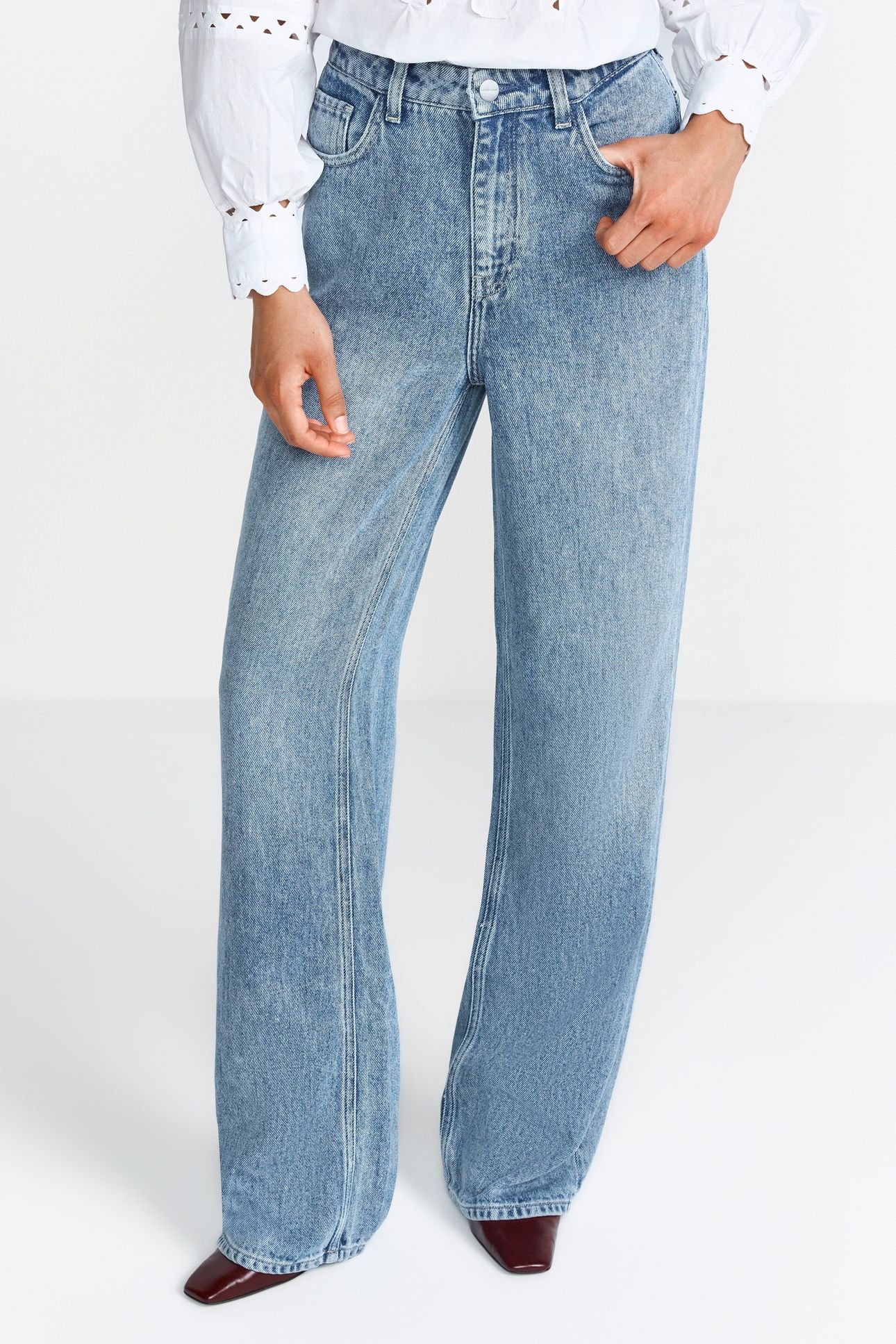 WIDE LEG BLUE LYOCELL DENIM 1