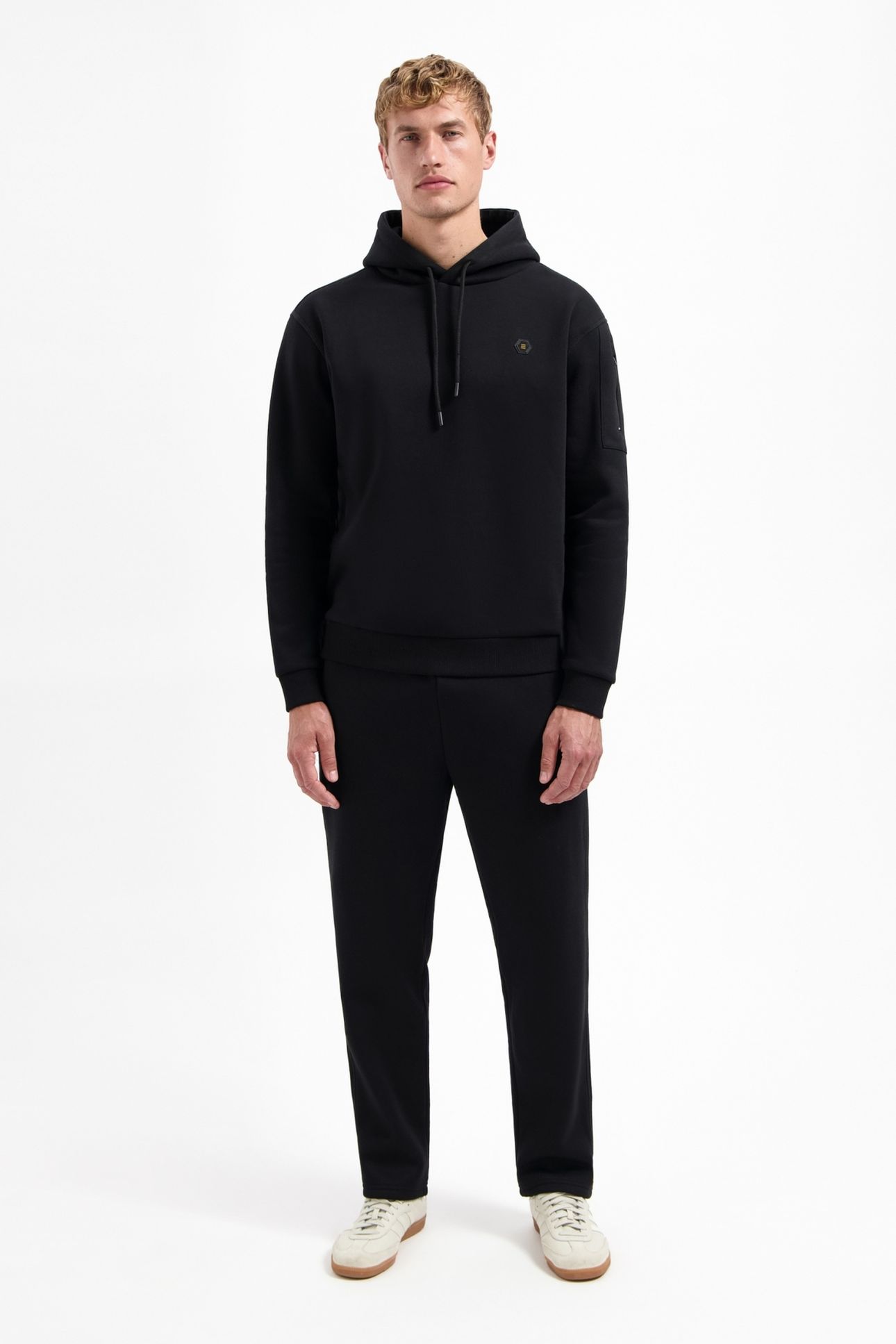 PANTS RELAX FIT BRUSHED INSIDE BLACK 1