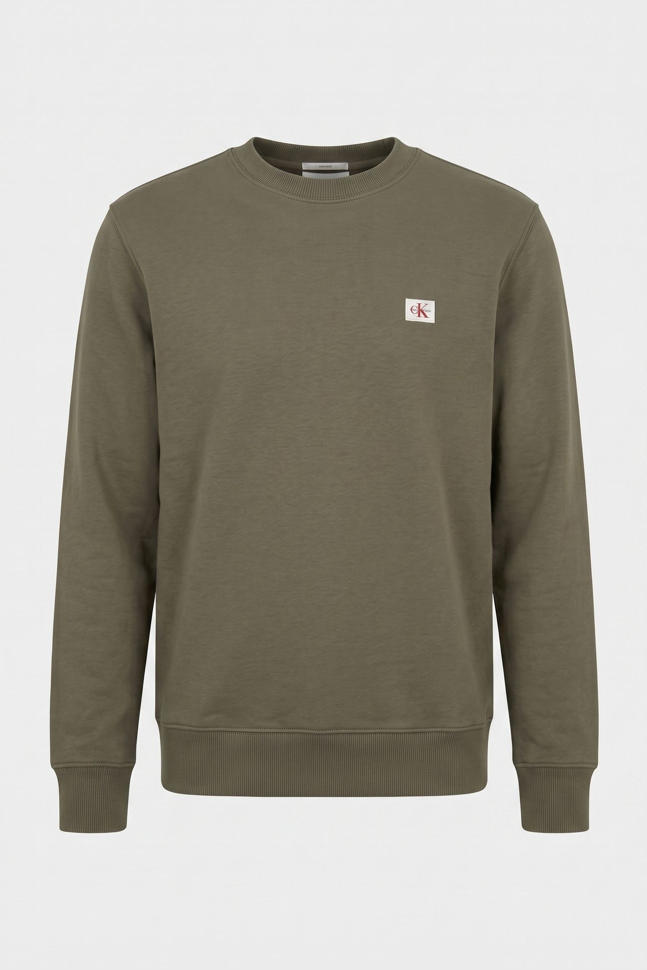 CLASSIC LONG SLEEVE 350GSM TERRY WOVEN LABEL DUSTY OLIVE 3