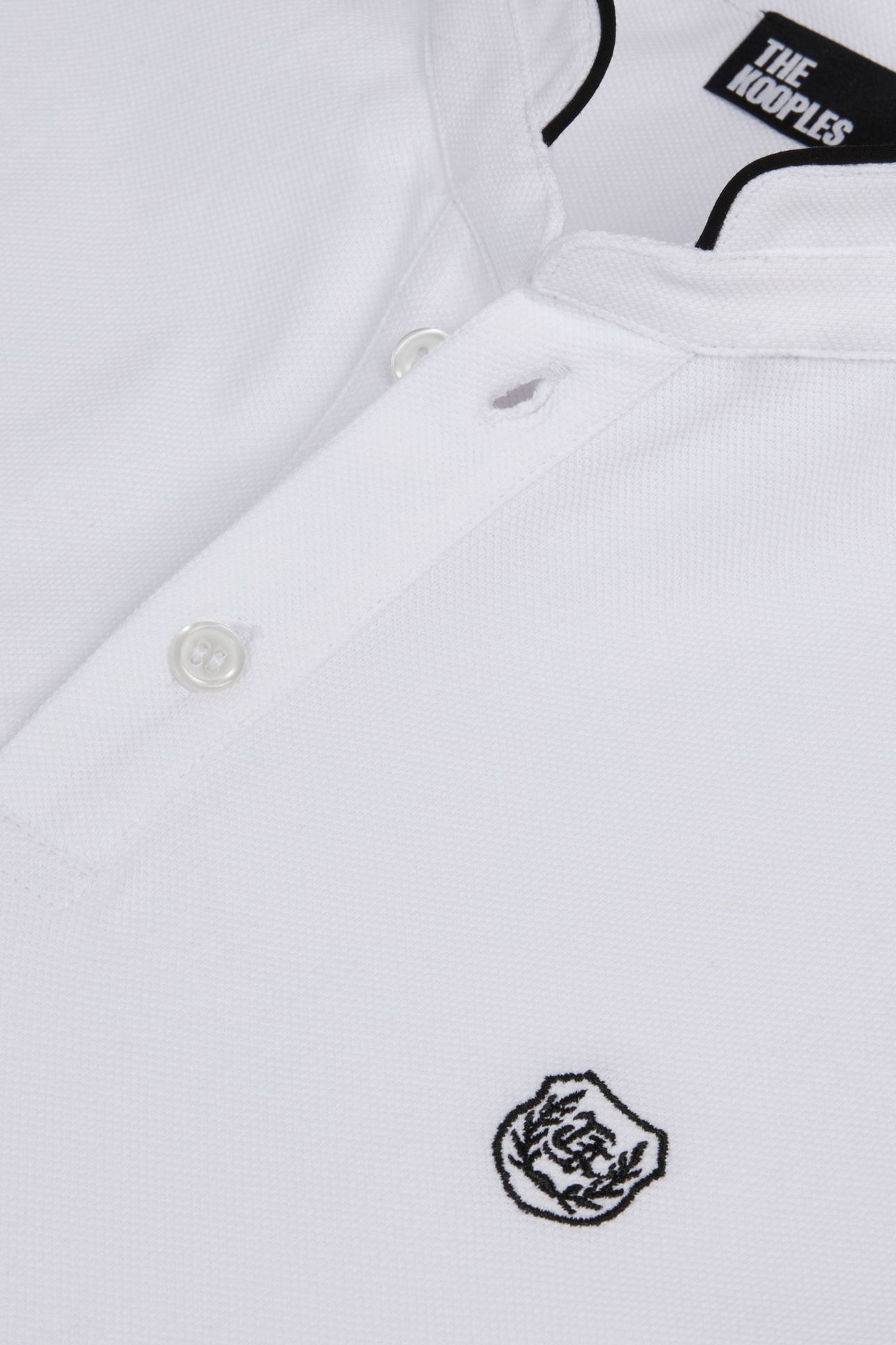 SHORT-SLEEVED POLO SHIRT WITH EMBROIDERED CREST WHITE 6