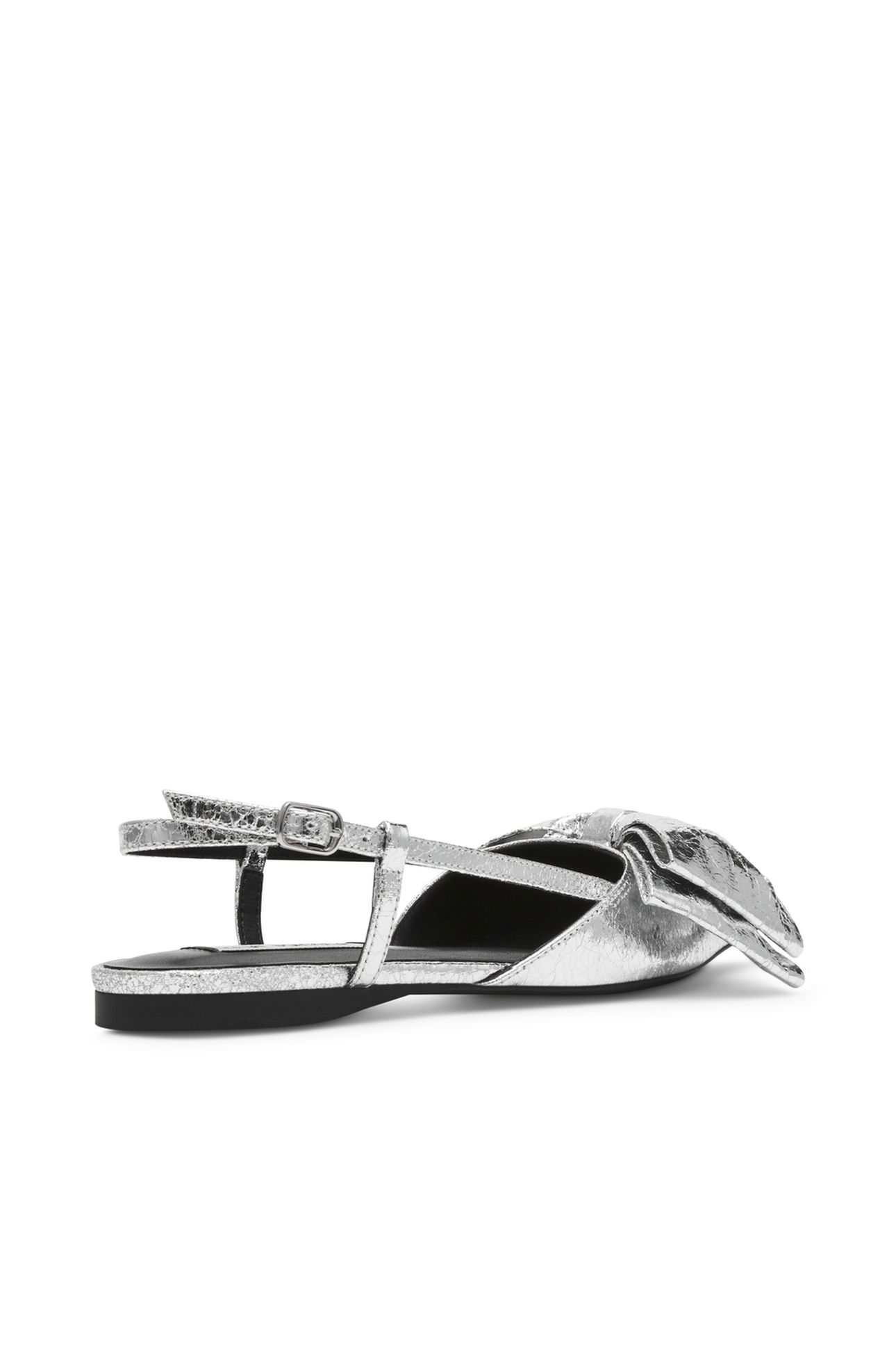 DAZZLED FLAT SHOES SILVER 3
