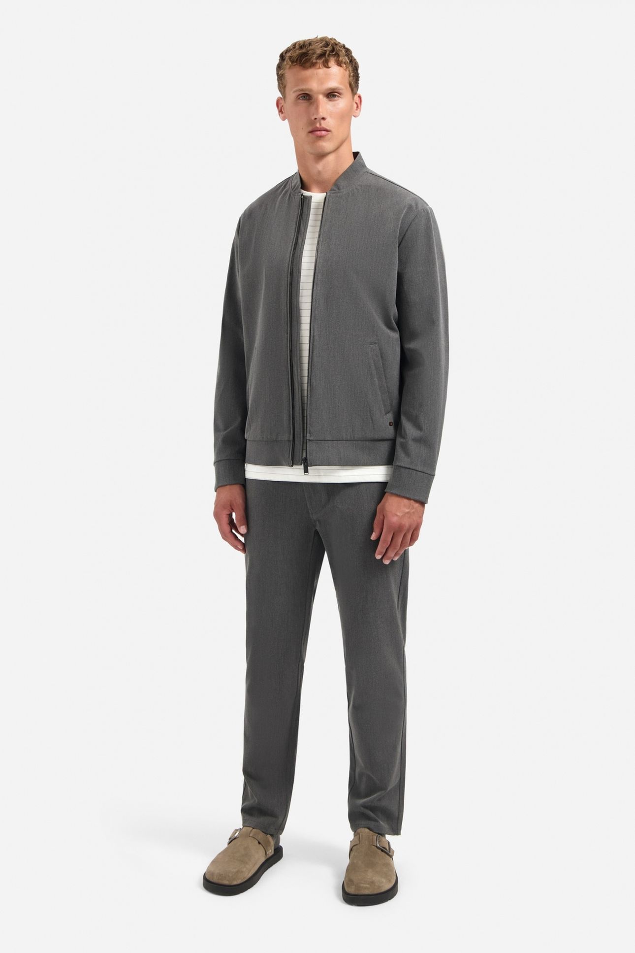 JACKET SHIRT BOMBER MELANGE HYBRID GREY MELANGE 2