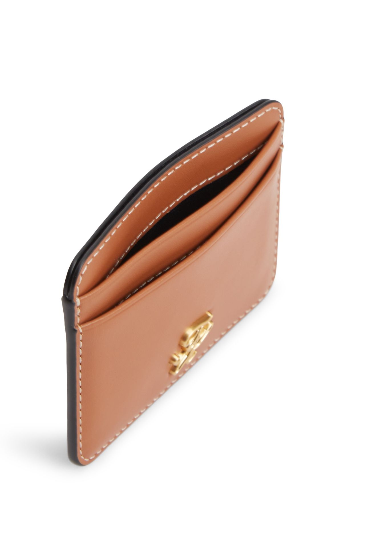SCRIPT LEATHER CARDHOLDER COGNAC 3