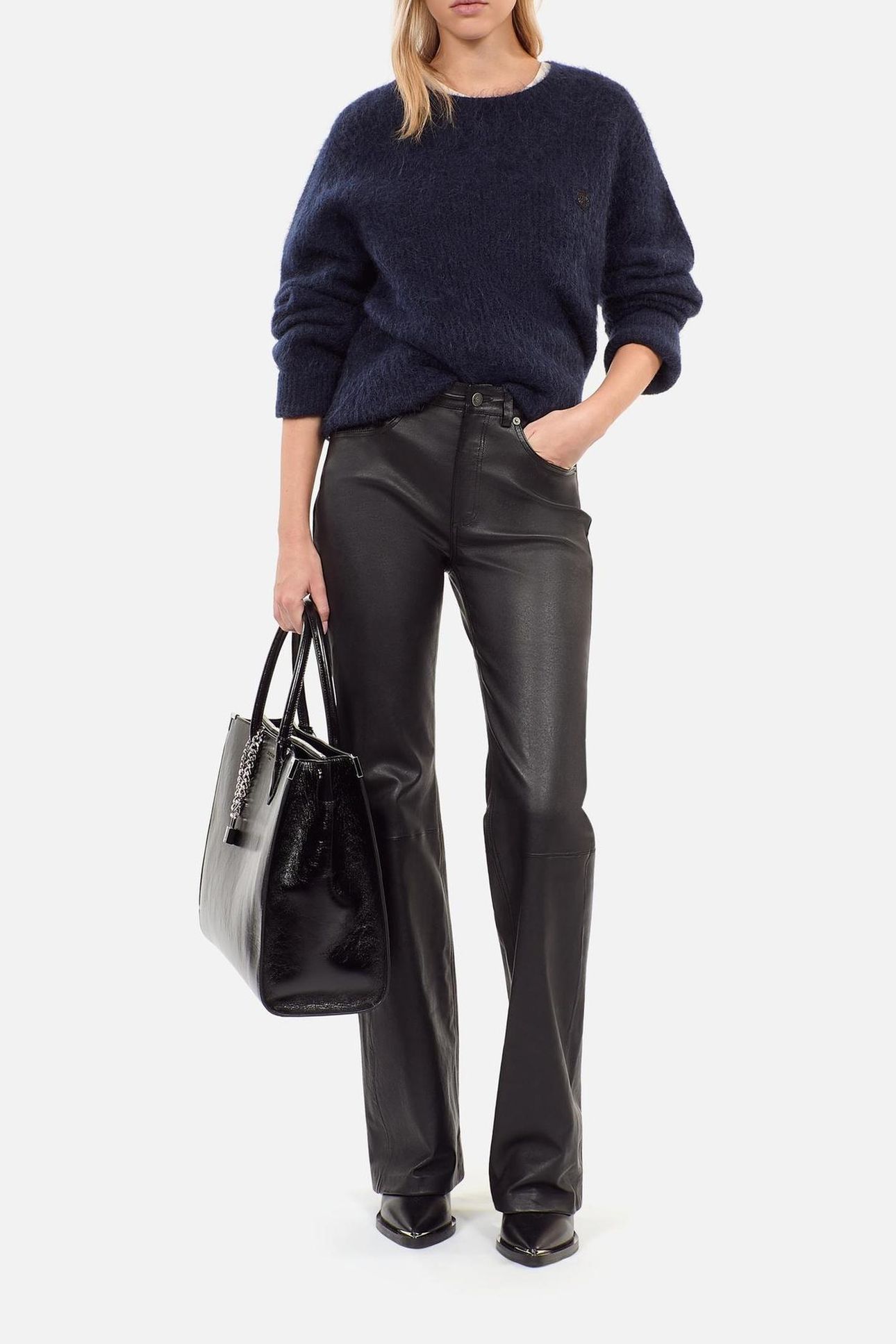 LEATHER TROUSERS BLACK 2