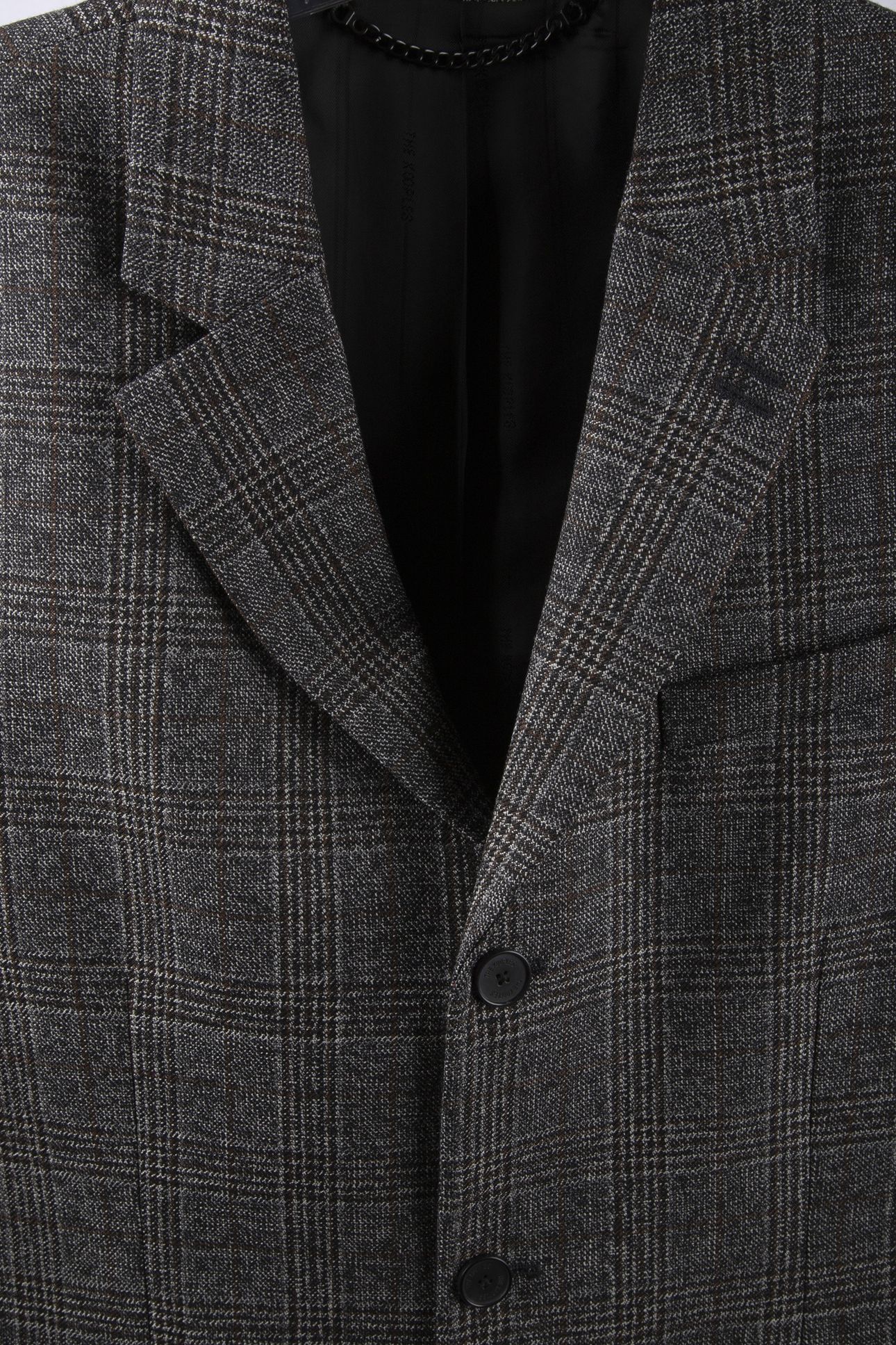 LOOSE-FITTING JACKET W 3 BUTTONS AND 3 POCKETS BROWN / BLACK 9