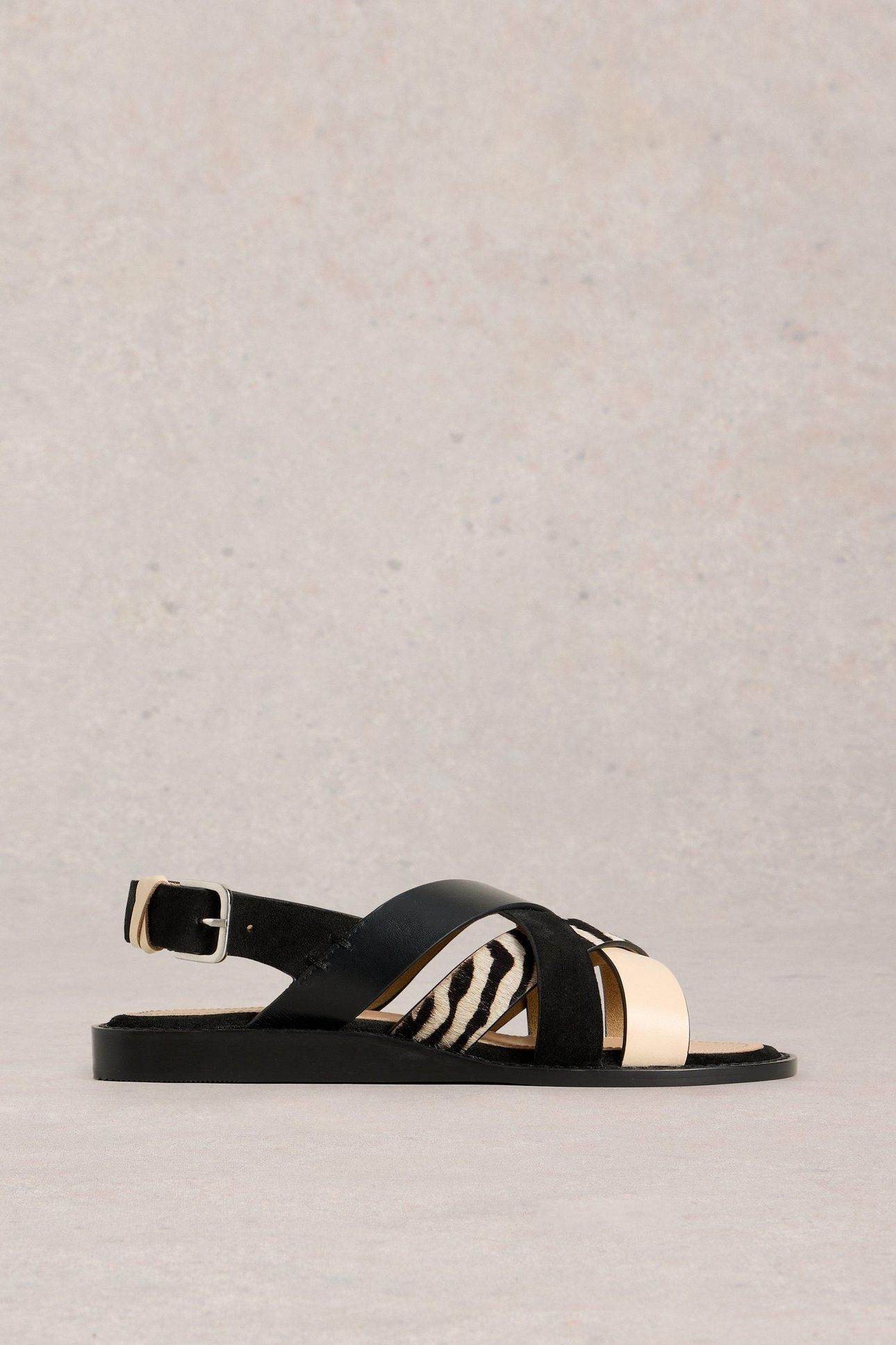 HOLLY MINI WEDGE SANDAL PURE BLACK 1