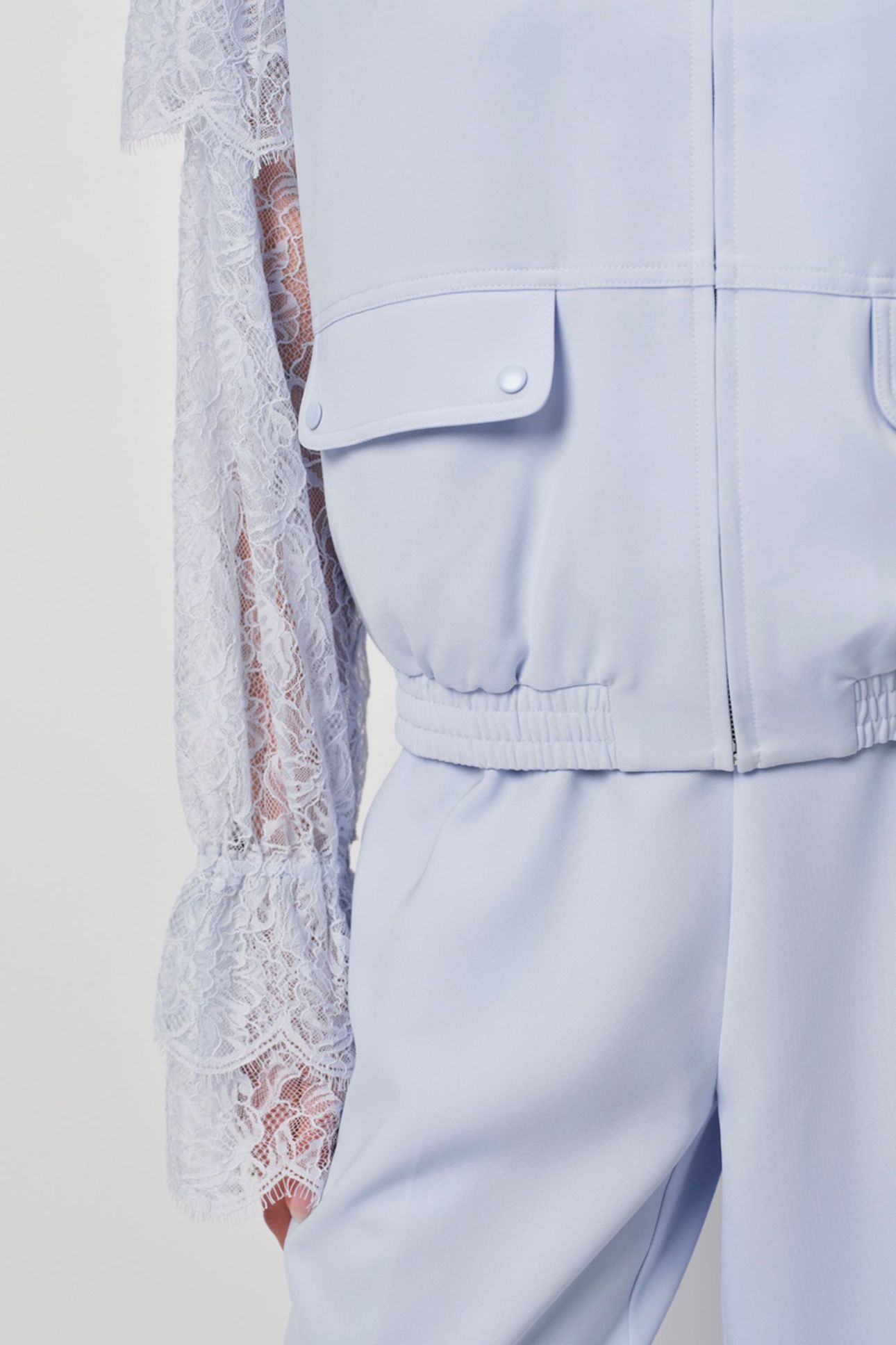ZILAN BOHO DETAILED LACE TOP CRYSTAL BLUE 7
