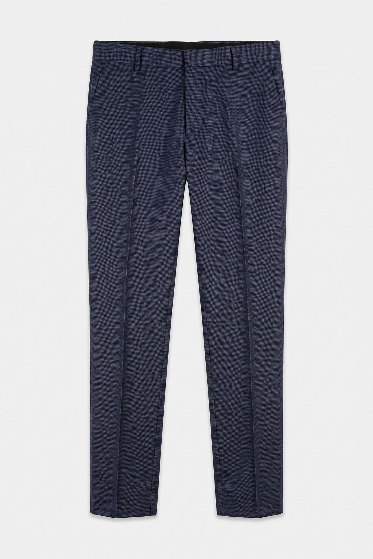 MICRO DOT SLIM TROUSERS DARK SLATE BLUE 3