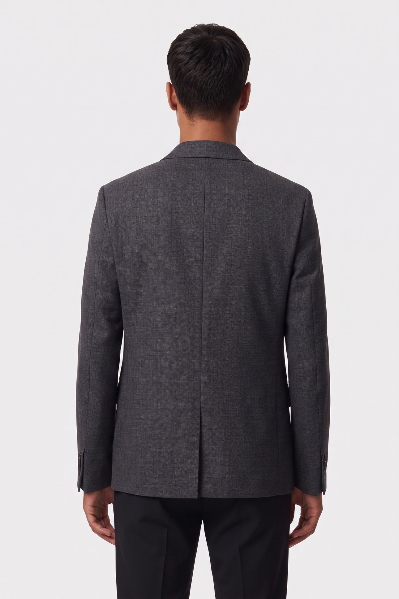 3-BUTTON SUIT JACKET BLACK GREY 3
