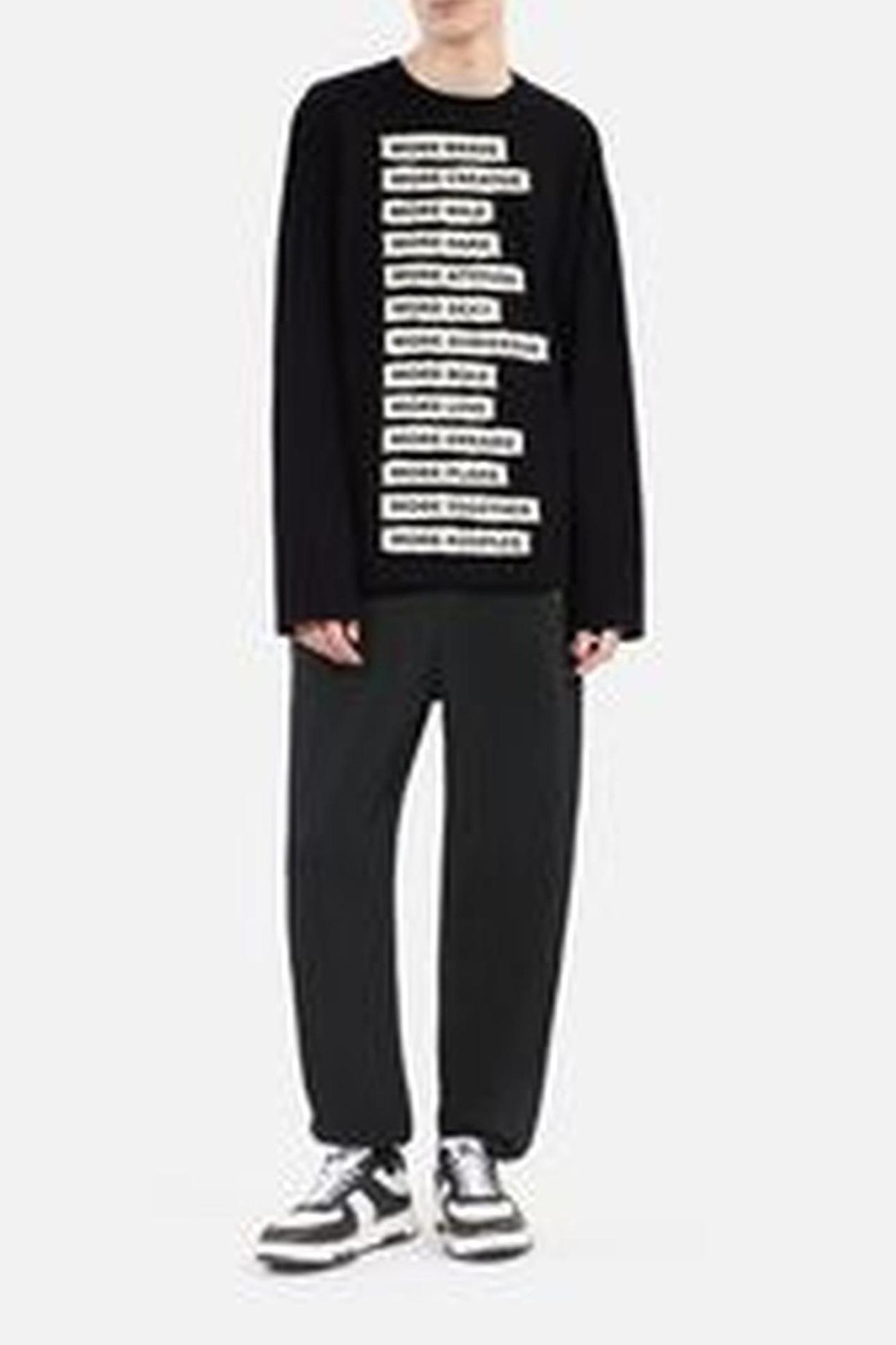 LONG-SLEEVED T-SHIRT WITH APPLIQUE PATCHES BLACK WASHED 1
