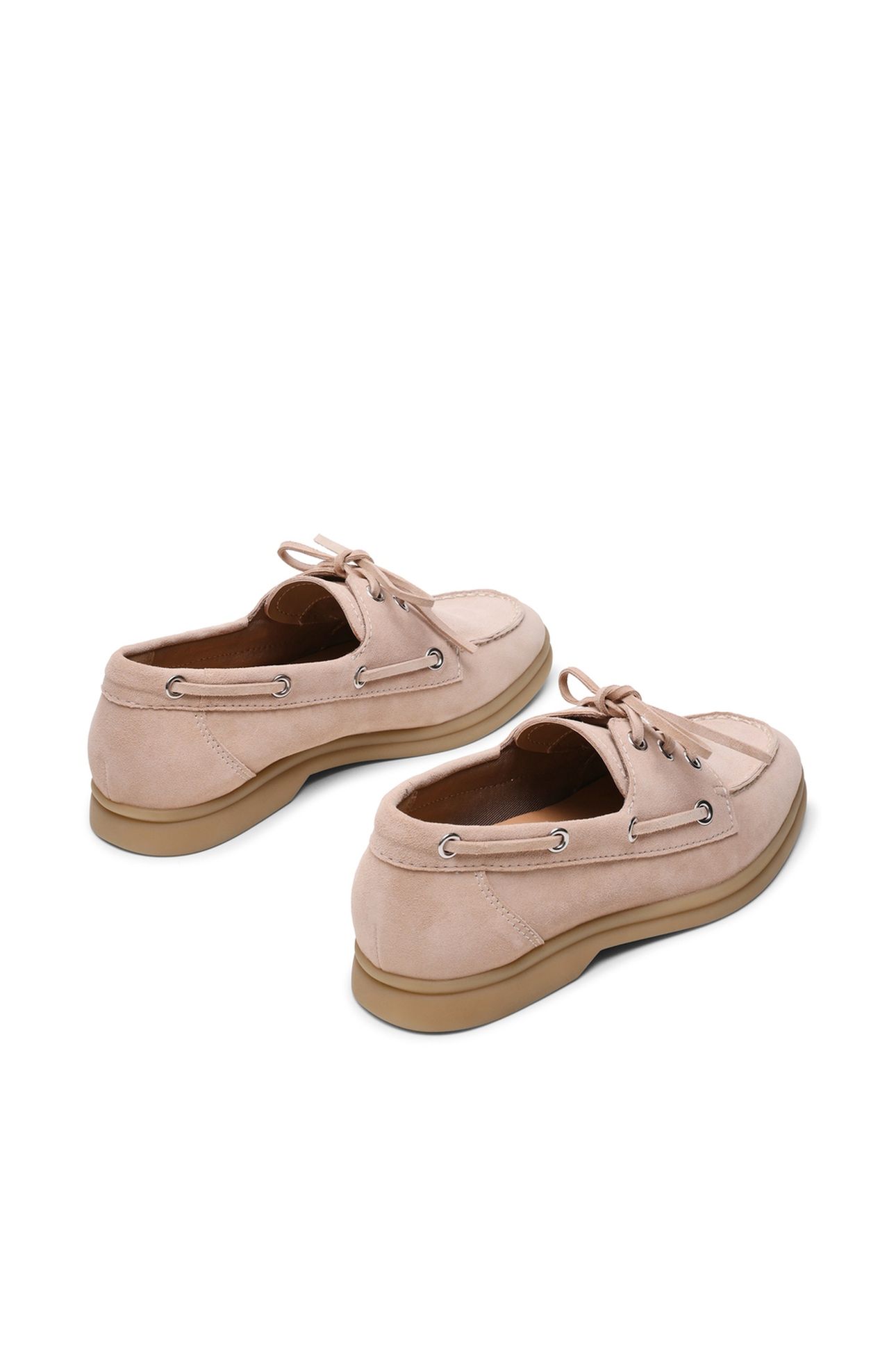PORTS FLAT SHOES BONE SUEDE 3
