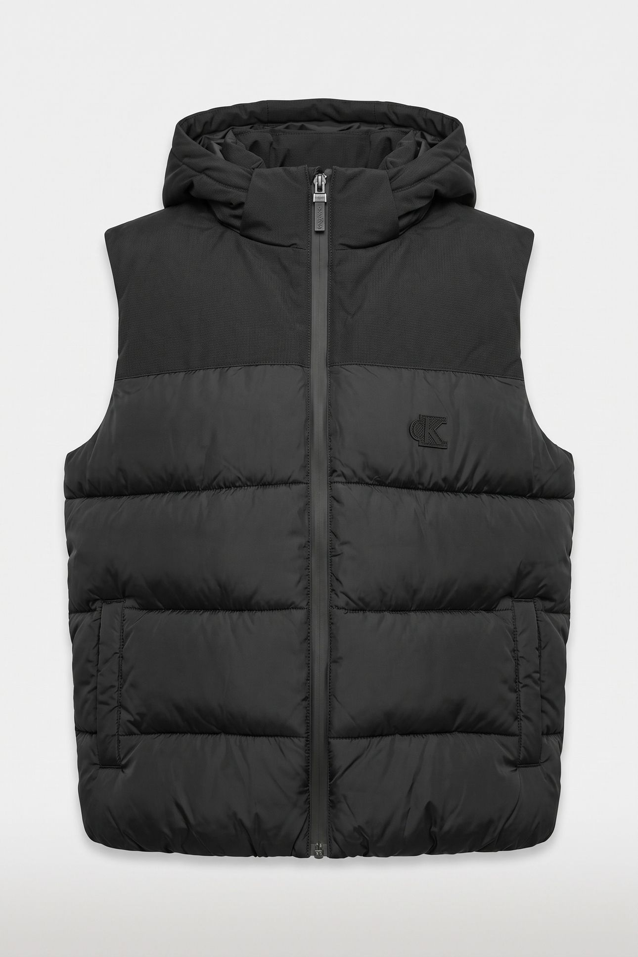 BOYS TONAL BLOCK PADDED VEST BLACK 2